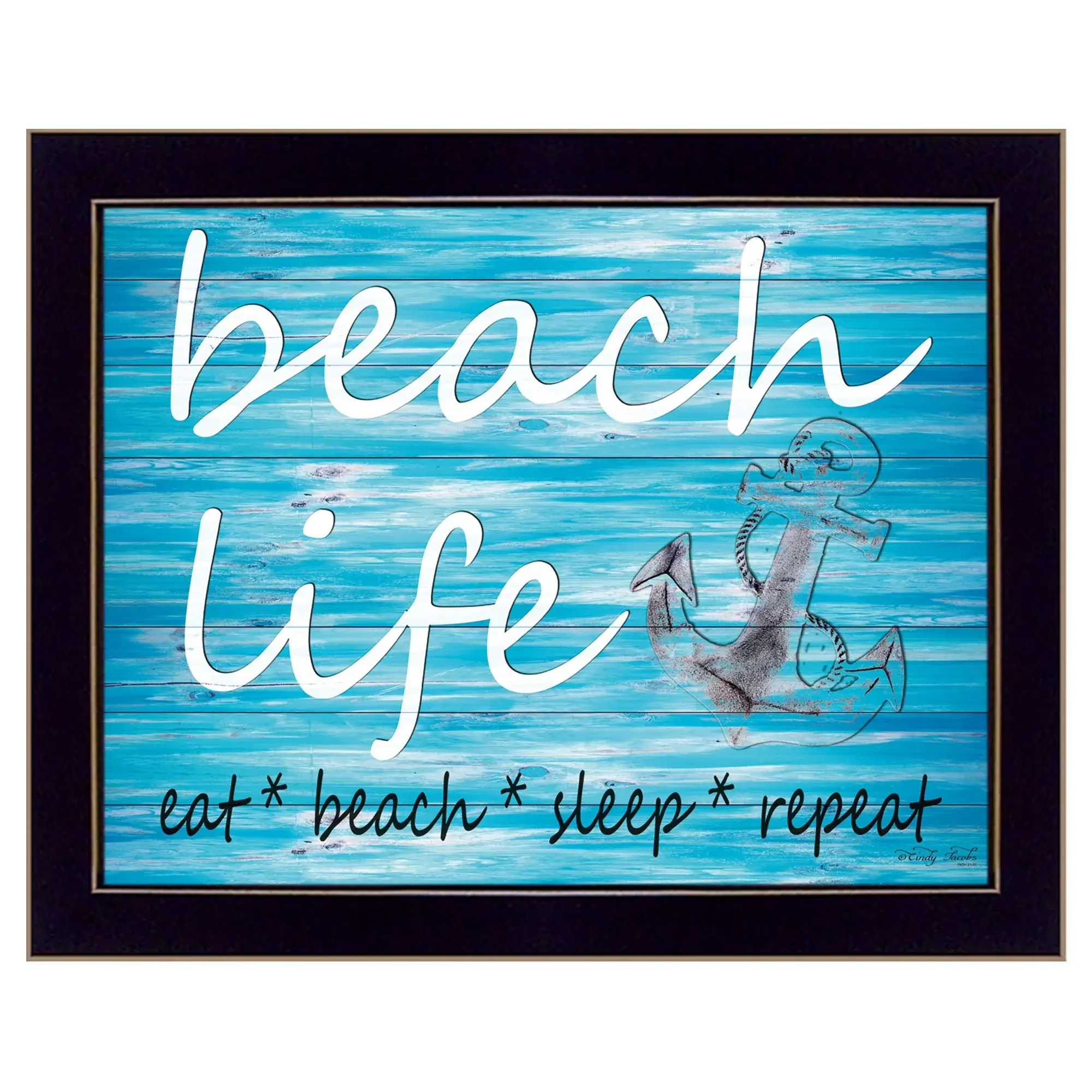 Beach Life 2 Black Framed Print Wall Art - Image 2