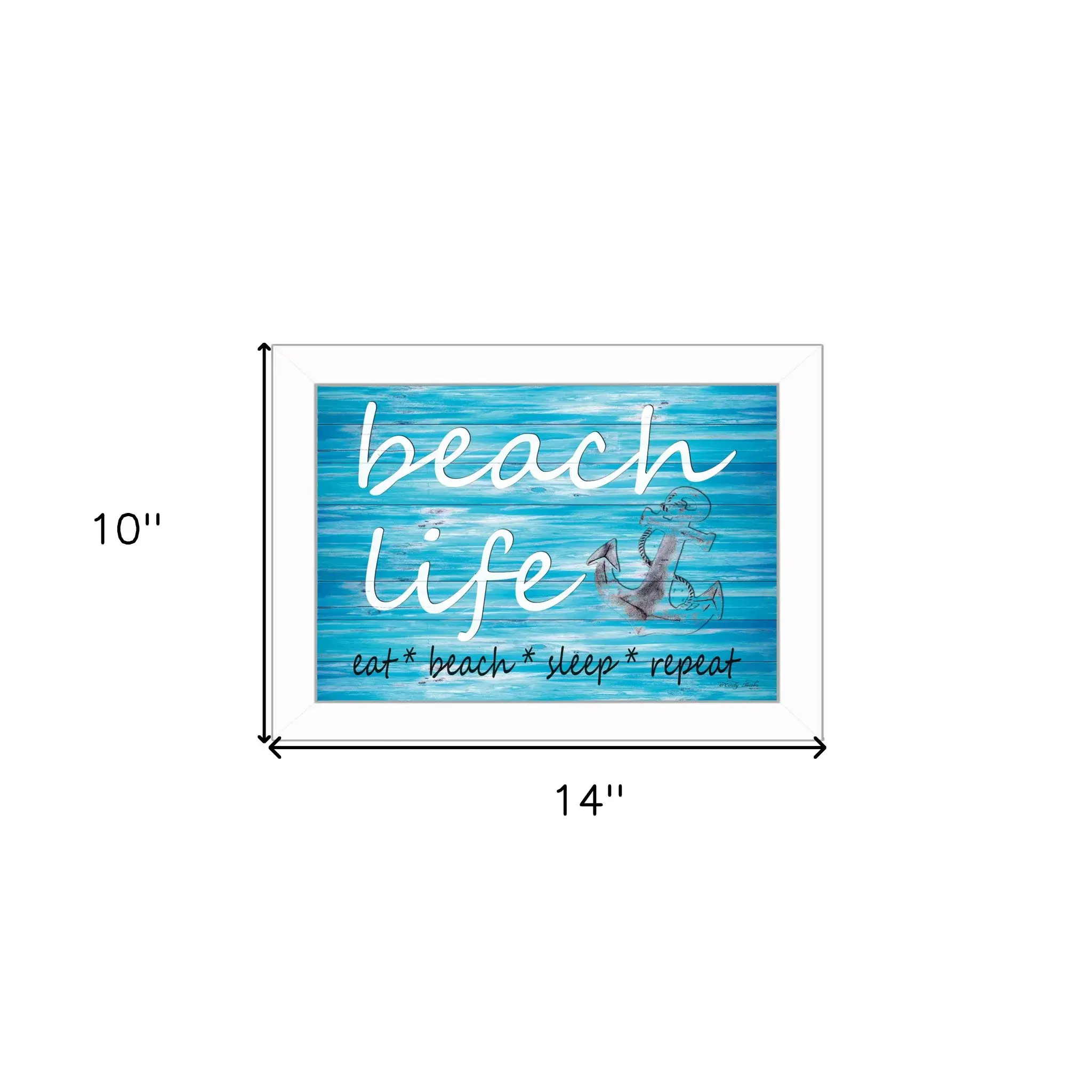 Beach Life 2 White Picture Frame Print Wall Art - Image 5