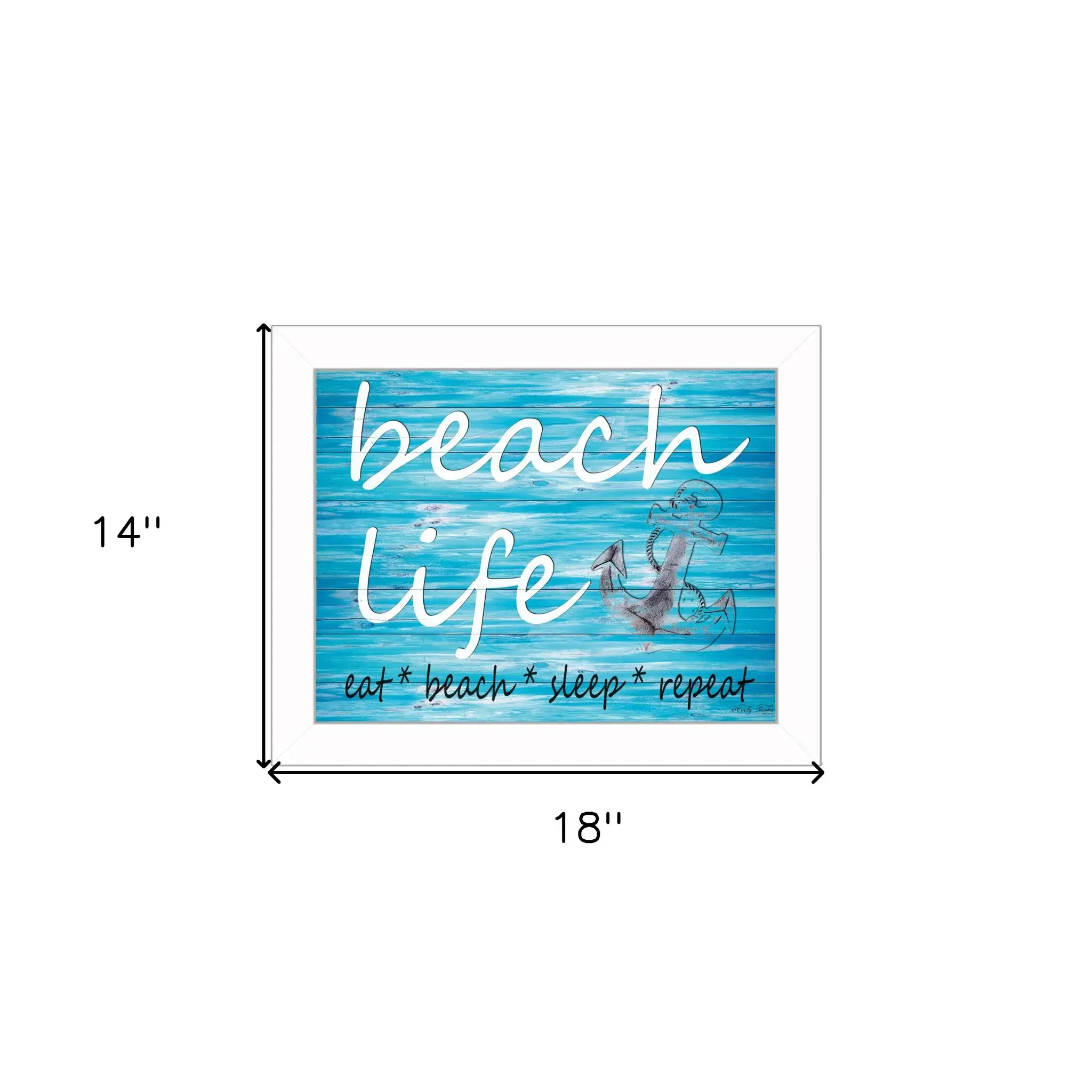Beach Life 3 White Framed Print Wall Art - Image 5