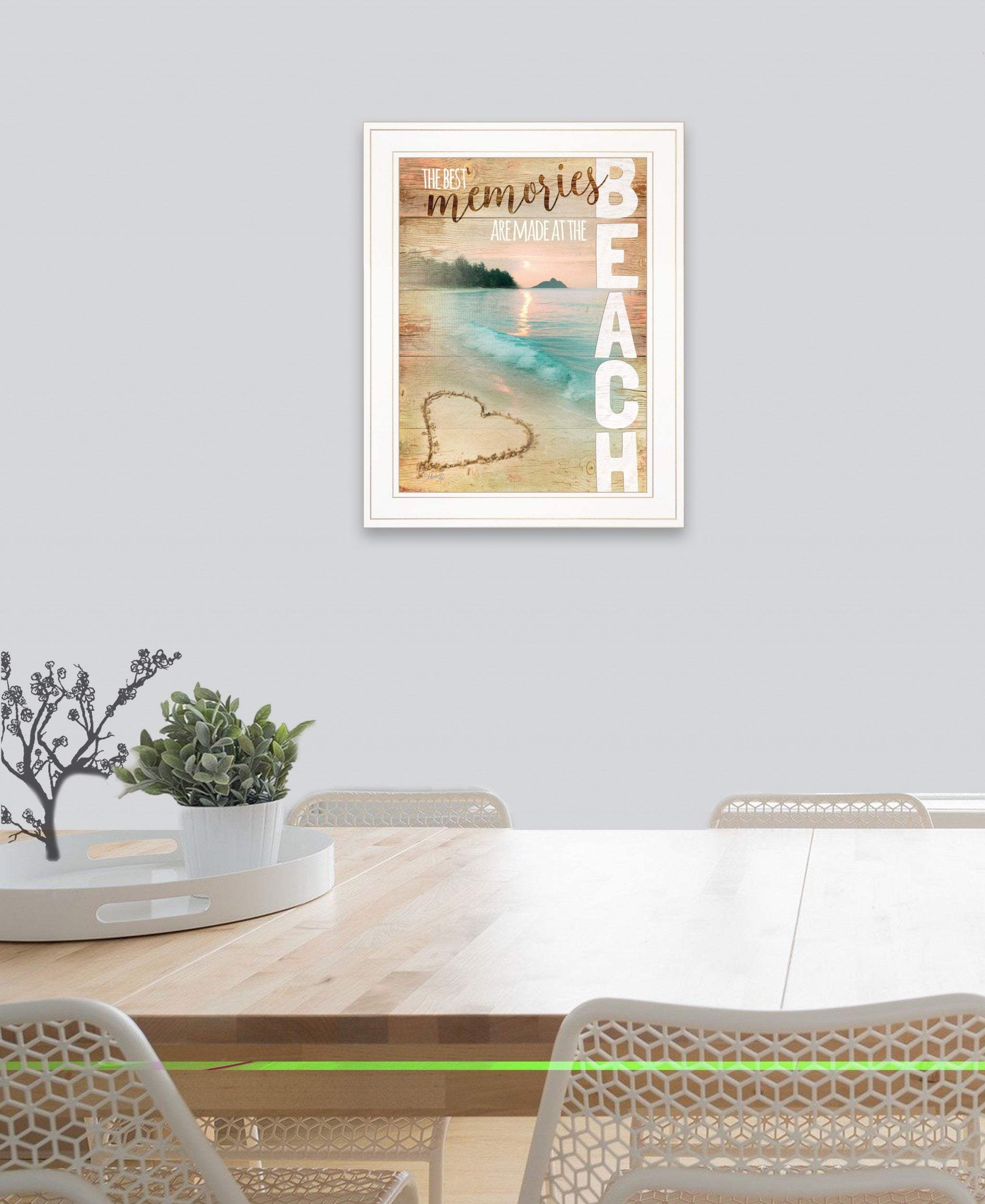 Beach Memories 1 White Framed Print Wall Art - Image 5