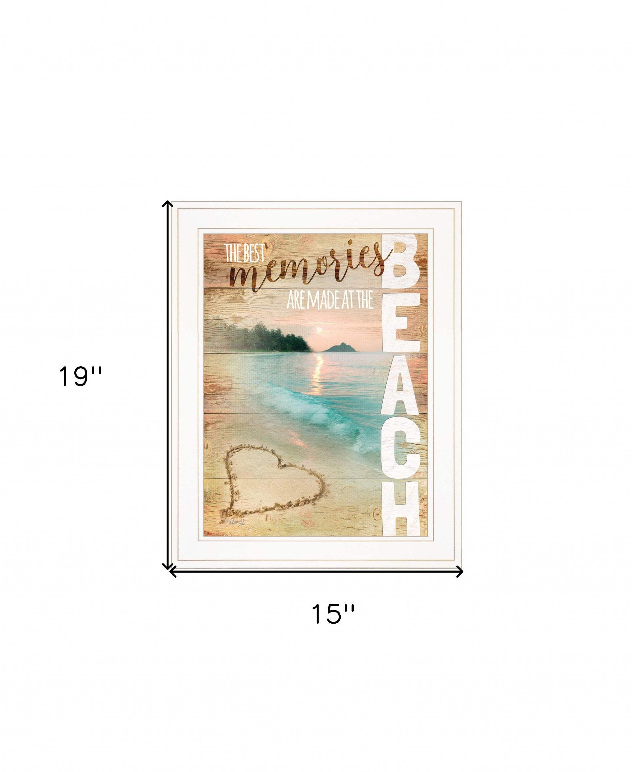 Beach Memories 1 White Framed Print Wall Art - Image 6