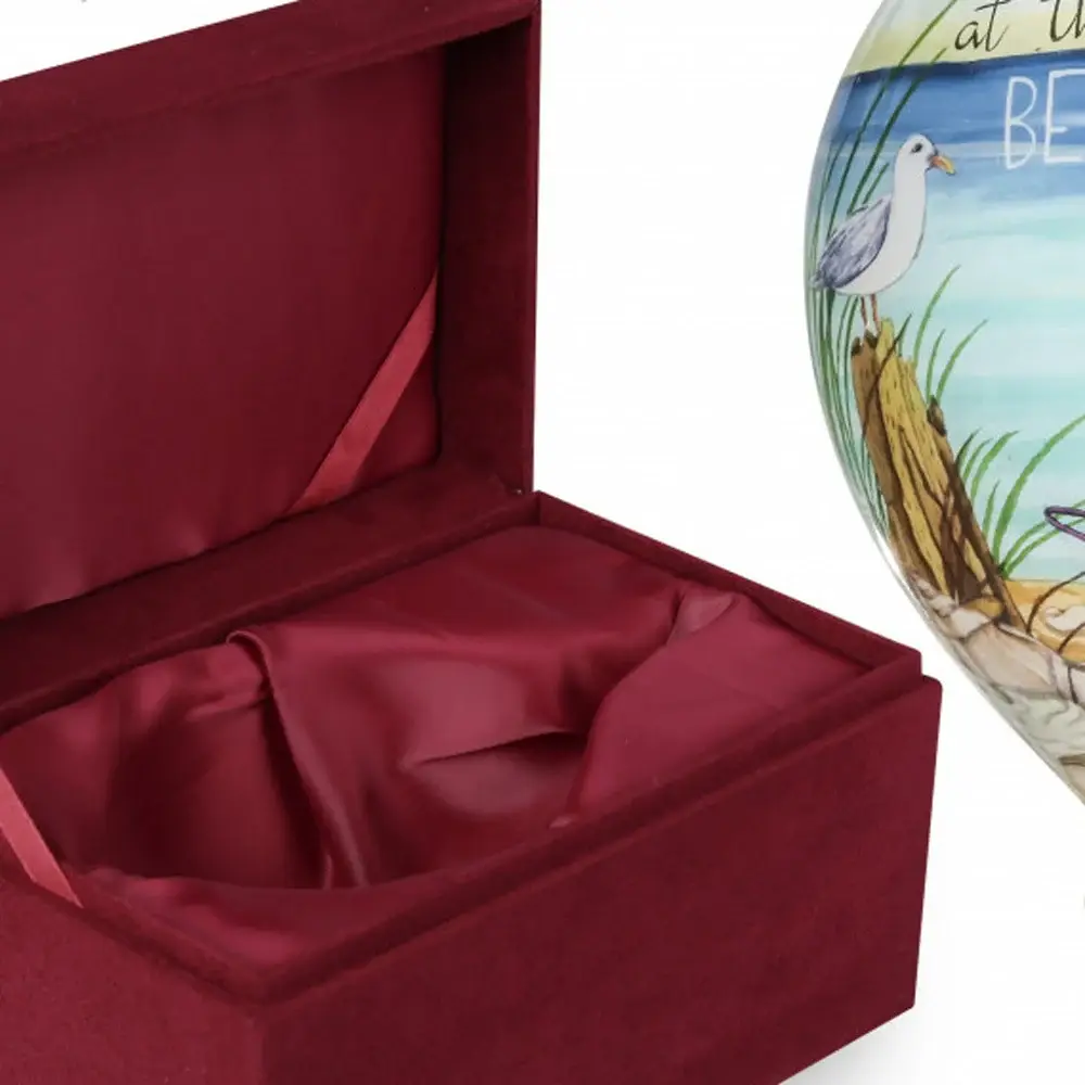 Beach Memories Hand Painted Mouth Blown Glass Ornament - Image 3