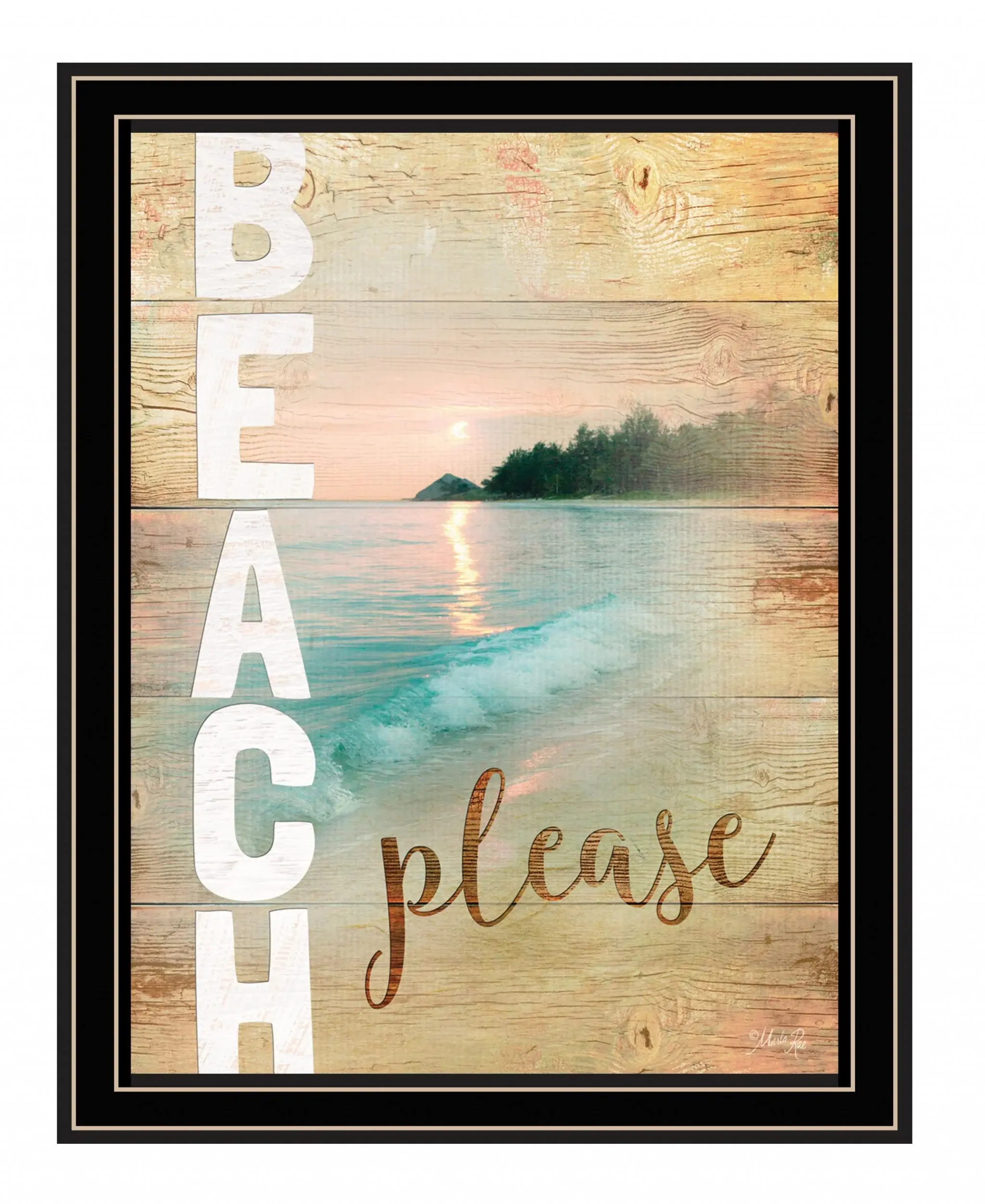 Beach Please 2 Black Framed Print Wall Art - Image 2