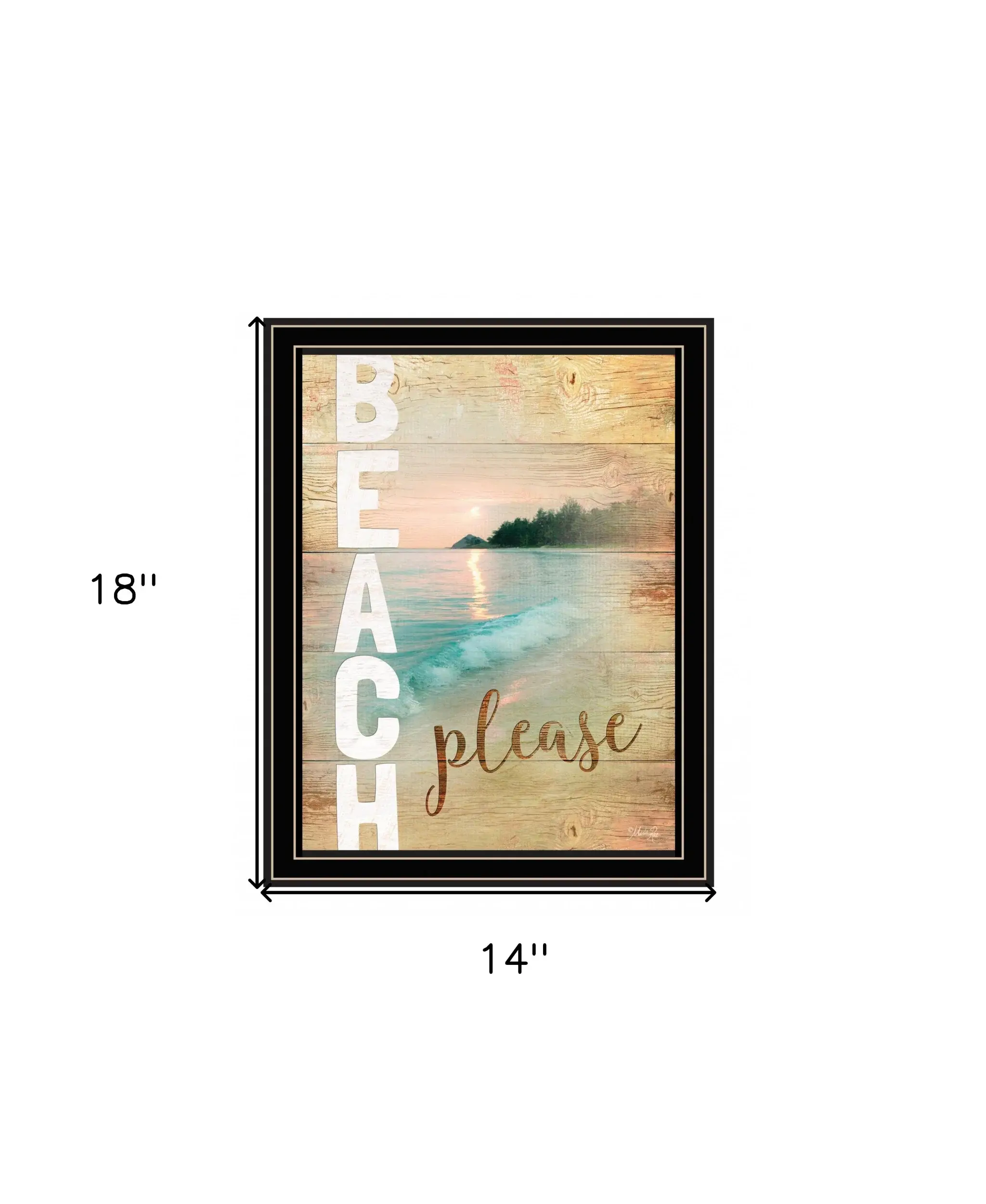 Beach Please 2 Black Framed Print Wall Art - Image 6