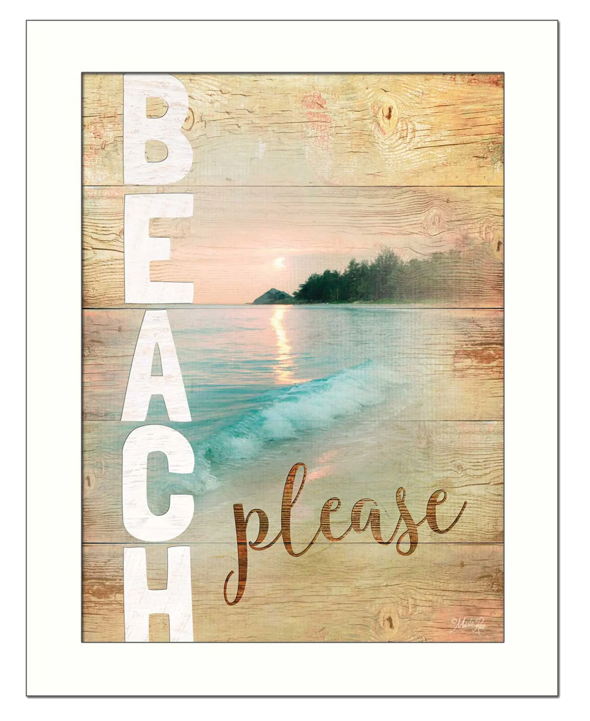 Beach Please 3 White Framed Print Wall Art - Image 2