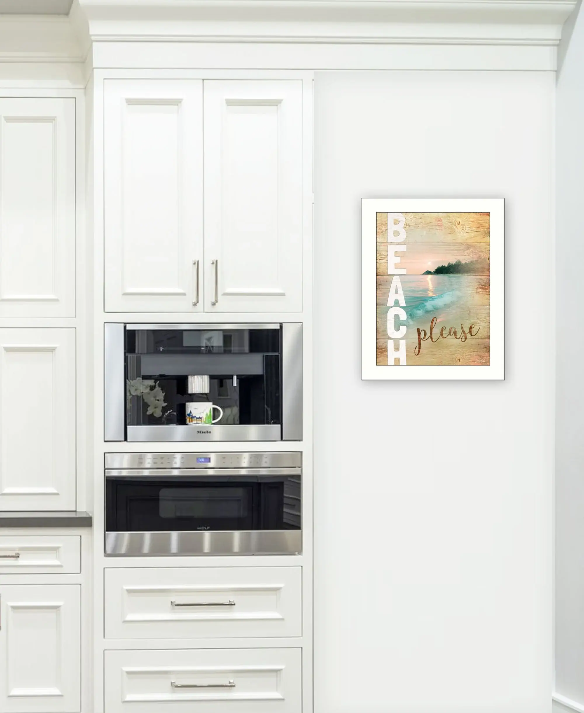 Beach Please 3 White Framed Print Wall Art - Image 5