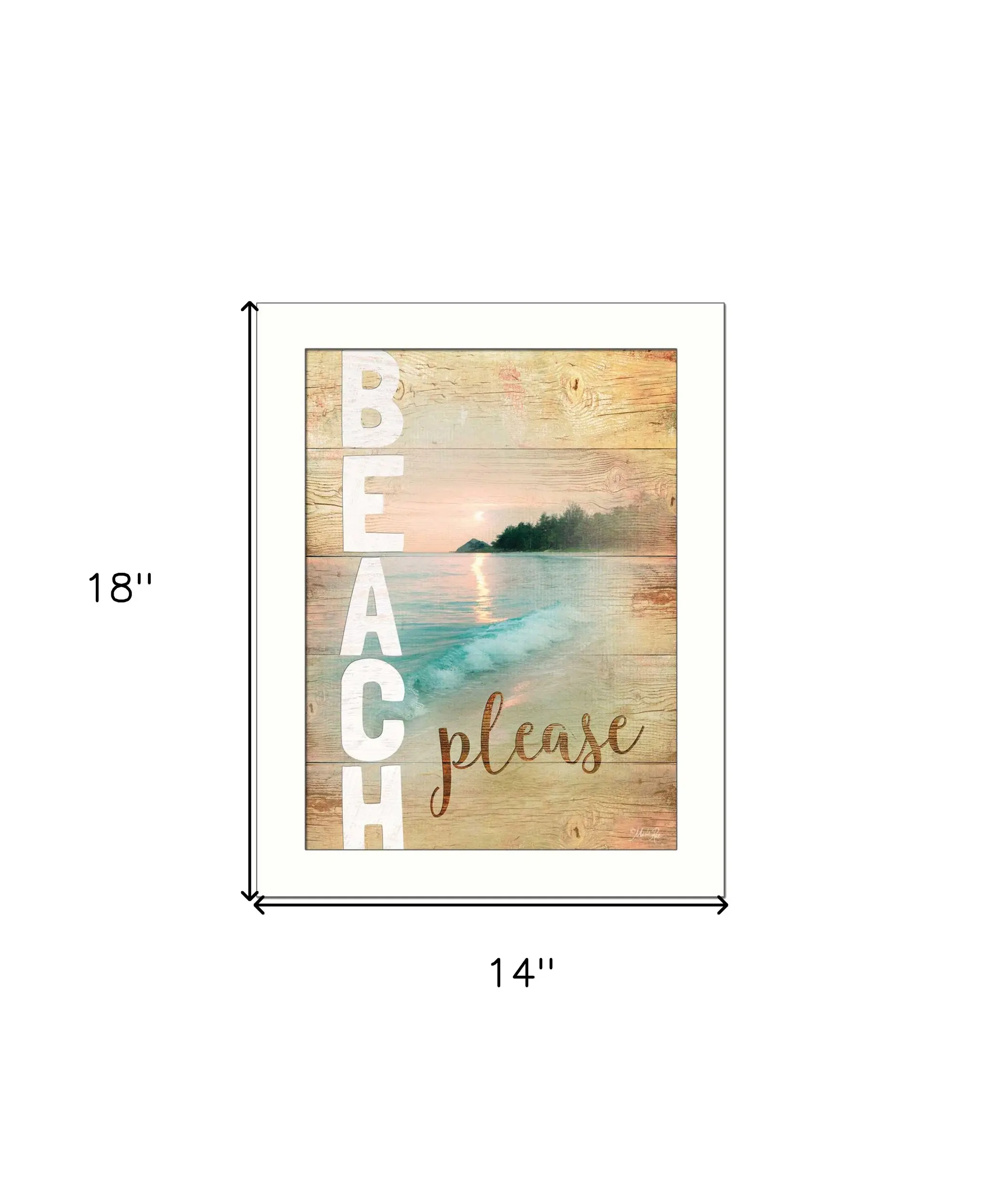 Beach Please 3 White Framed Print Wall Art - Image 6
