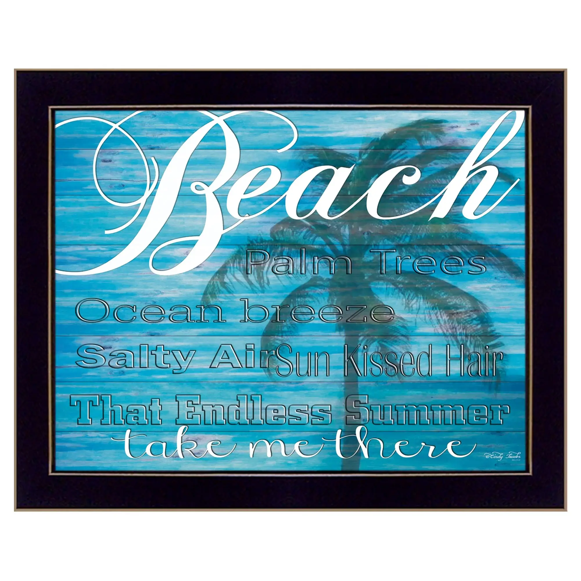 Beach Take Me There 1 Black Framed Print Wall Art - Image 2