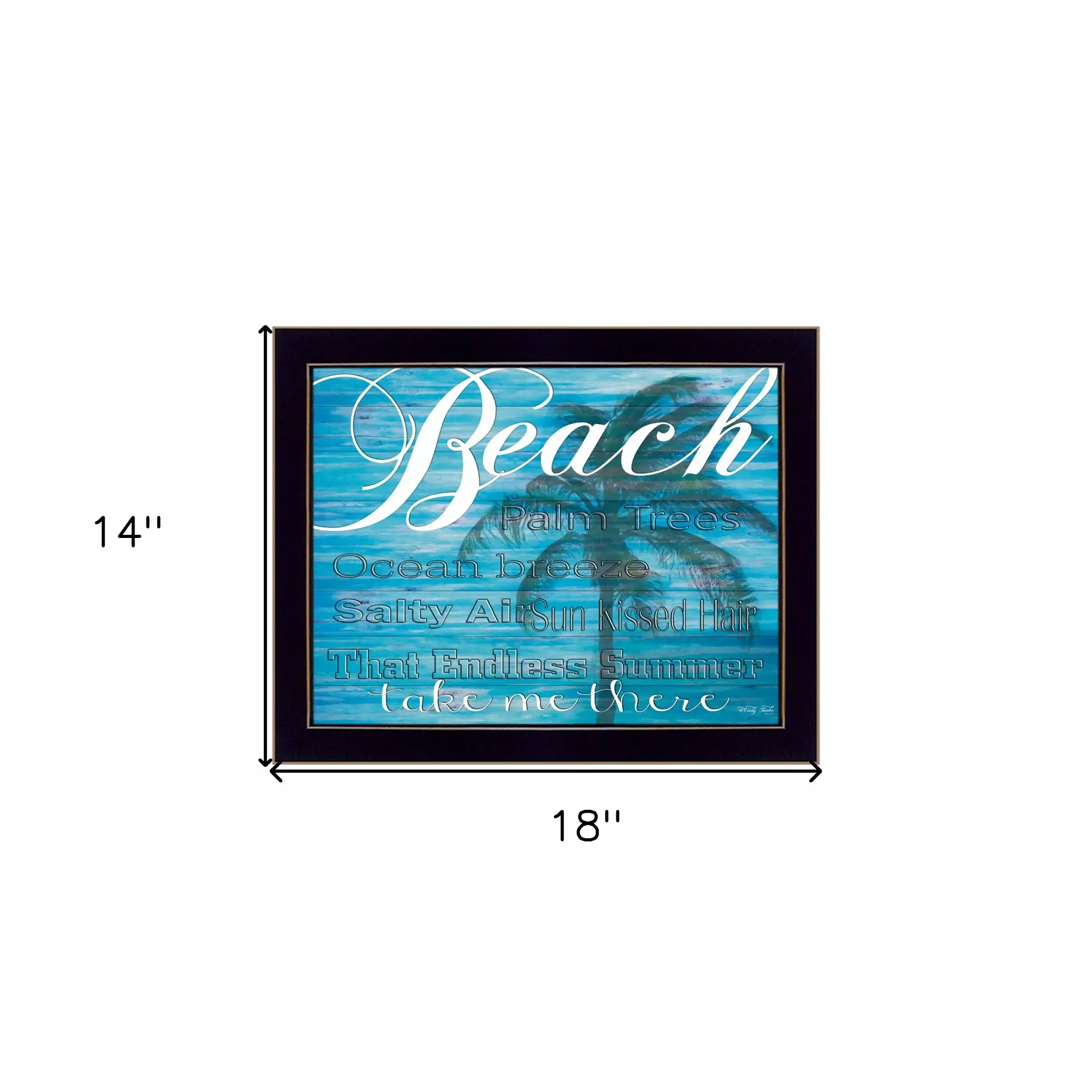 Beach Take Me There 1 Black Framed Print Wall Art - Image 5