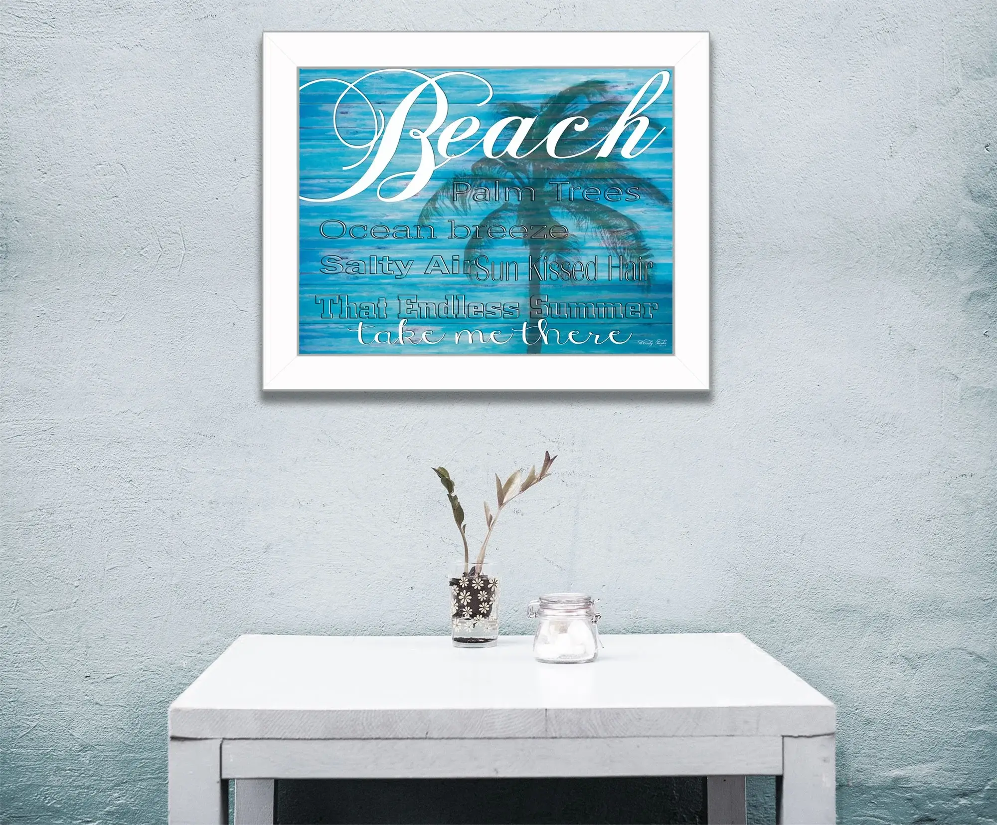 Beach Take Me There 2 White Framed Print Wall Art - Image 4