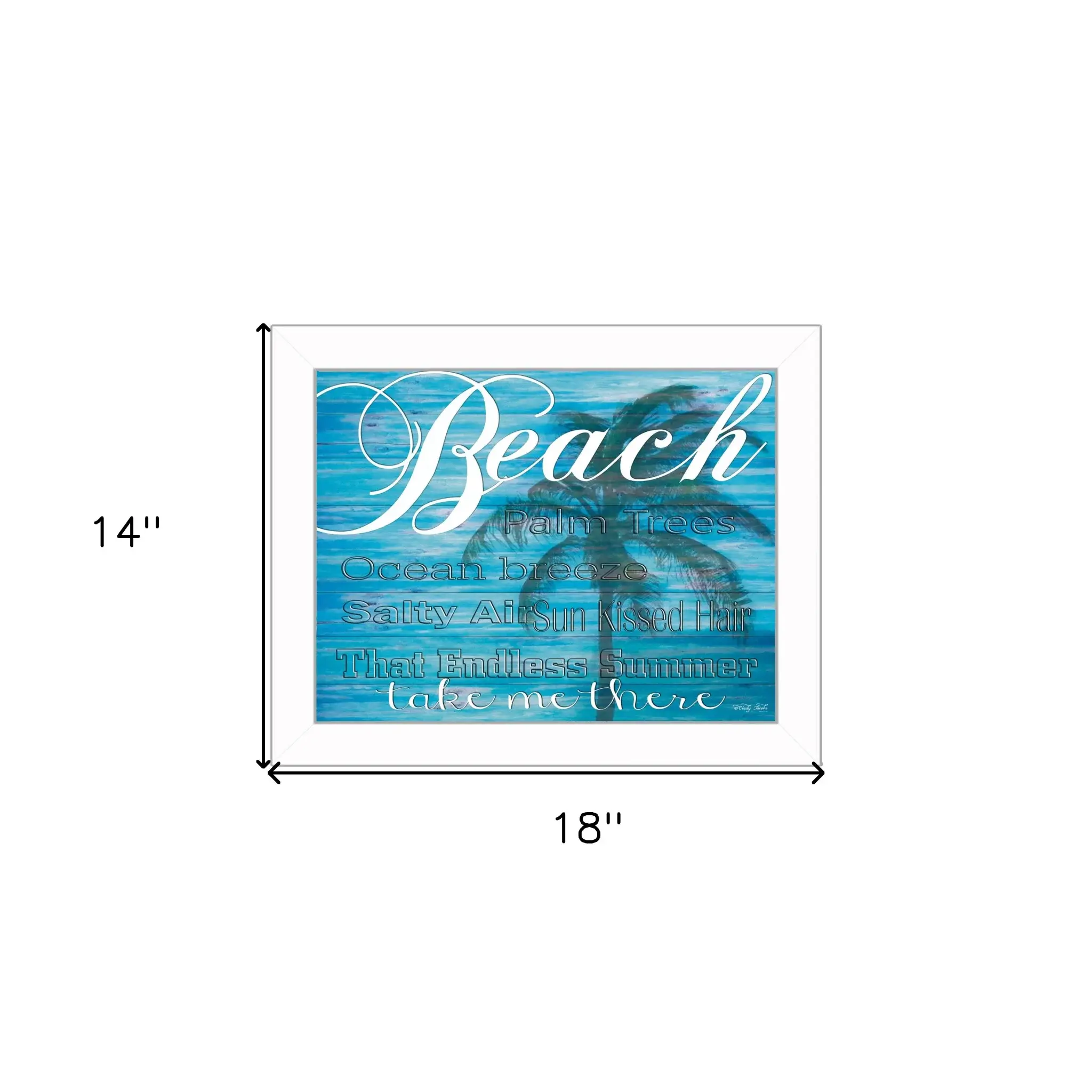 Beach Take Me There 2 White Framed Print Wall Art - Image 5