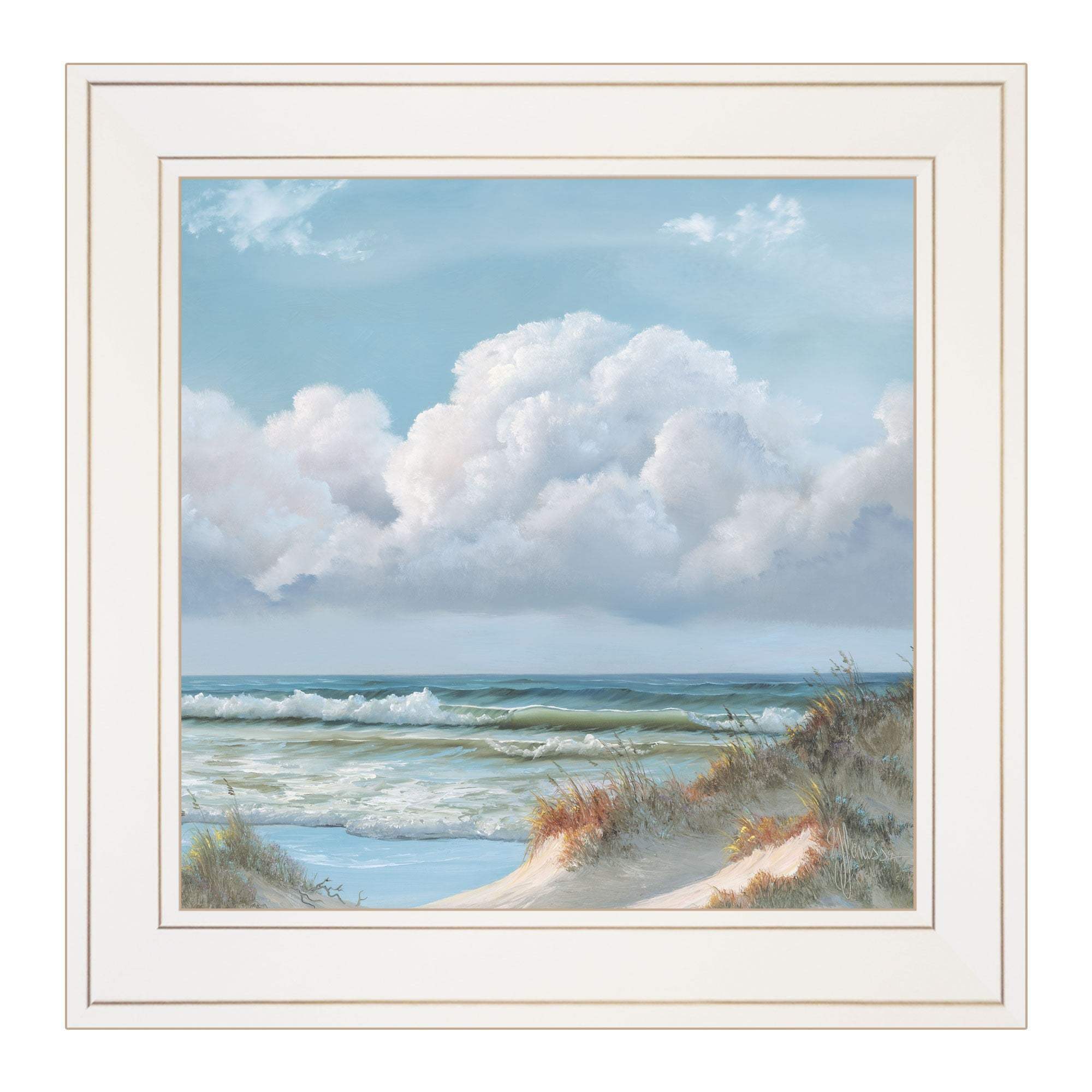 Beautiful Day Triptych III White Framed Print Wall Art - Image 2
