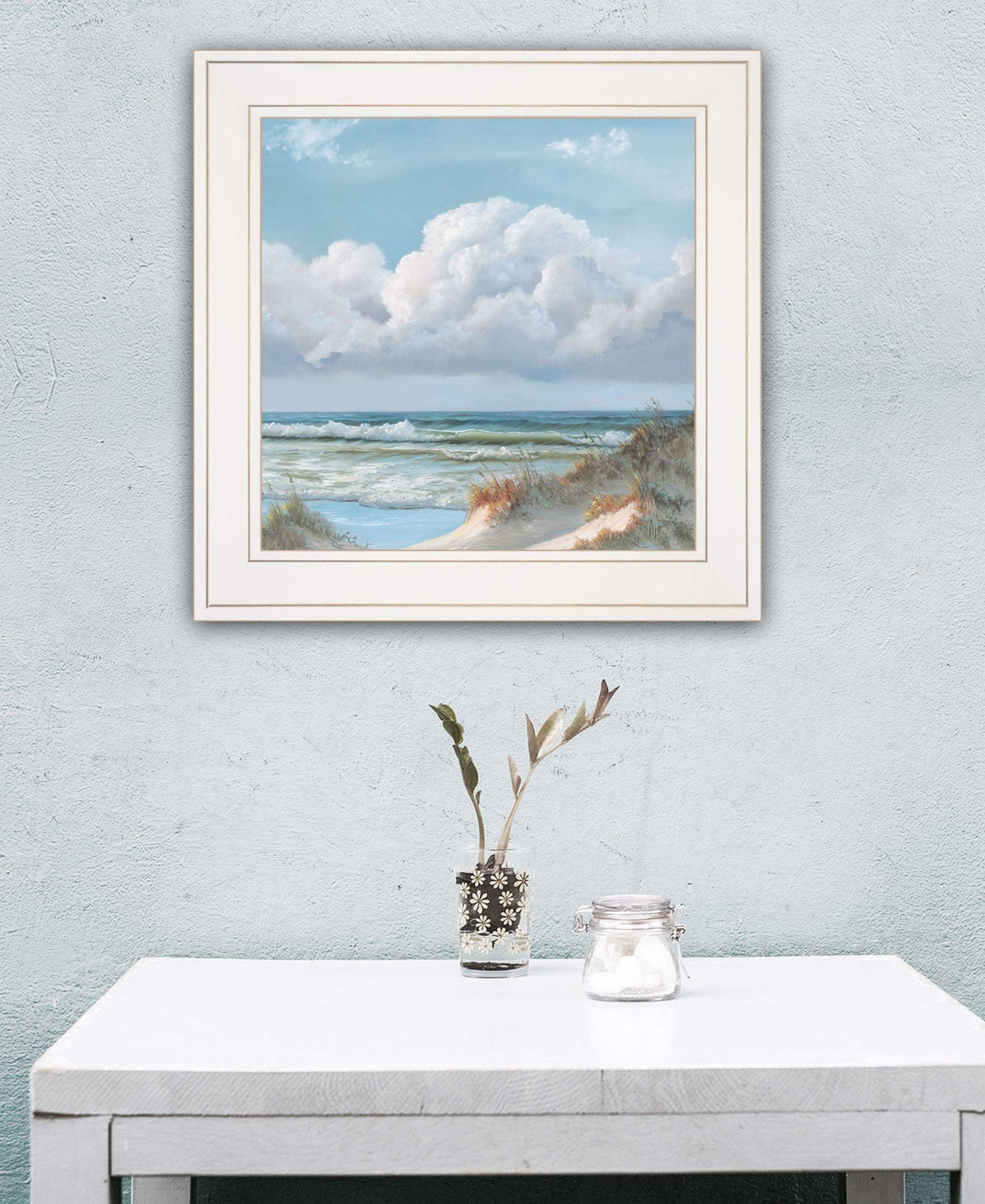 Beautiful Day Triptych III White Framed Print Wall Art - Image 4