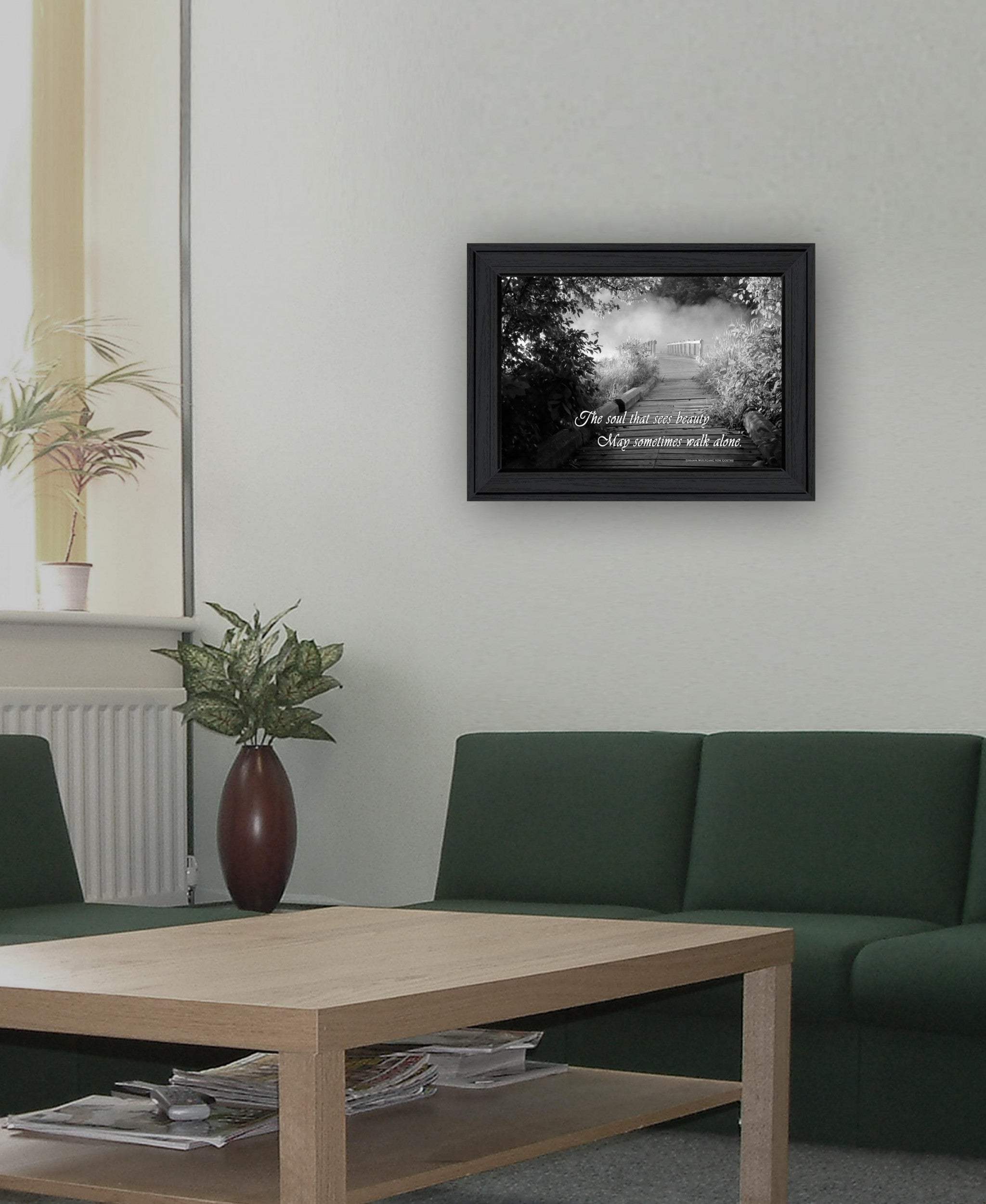 Beauty Grayscale 1 Black Framed Print Wall Art - Image 7