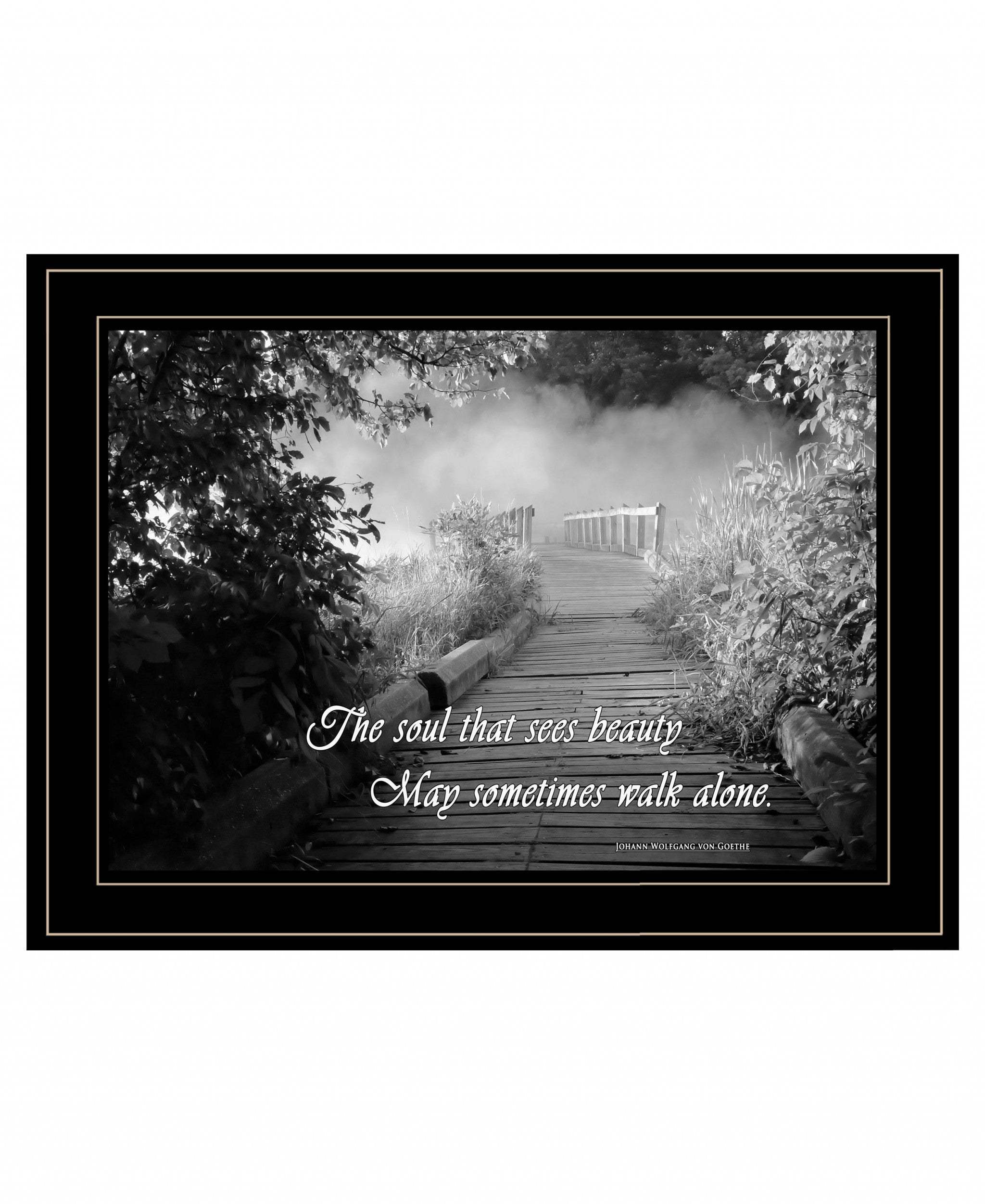 Beauty Grayscale 2 Black Framed Print Wall Art - Image 2