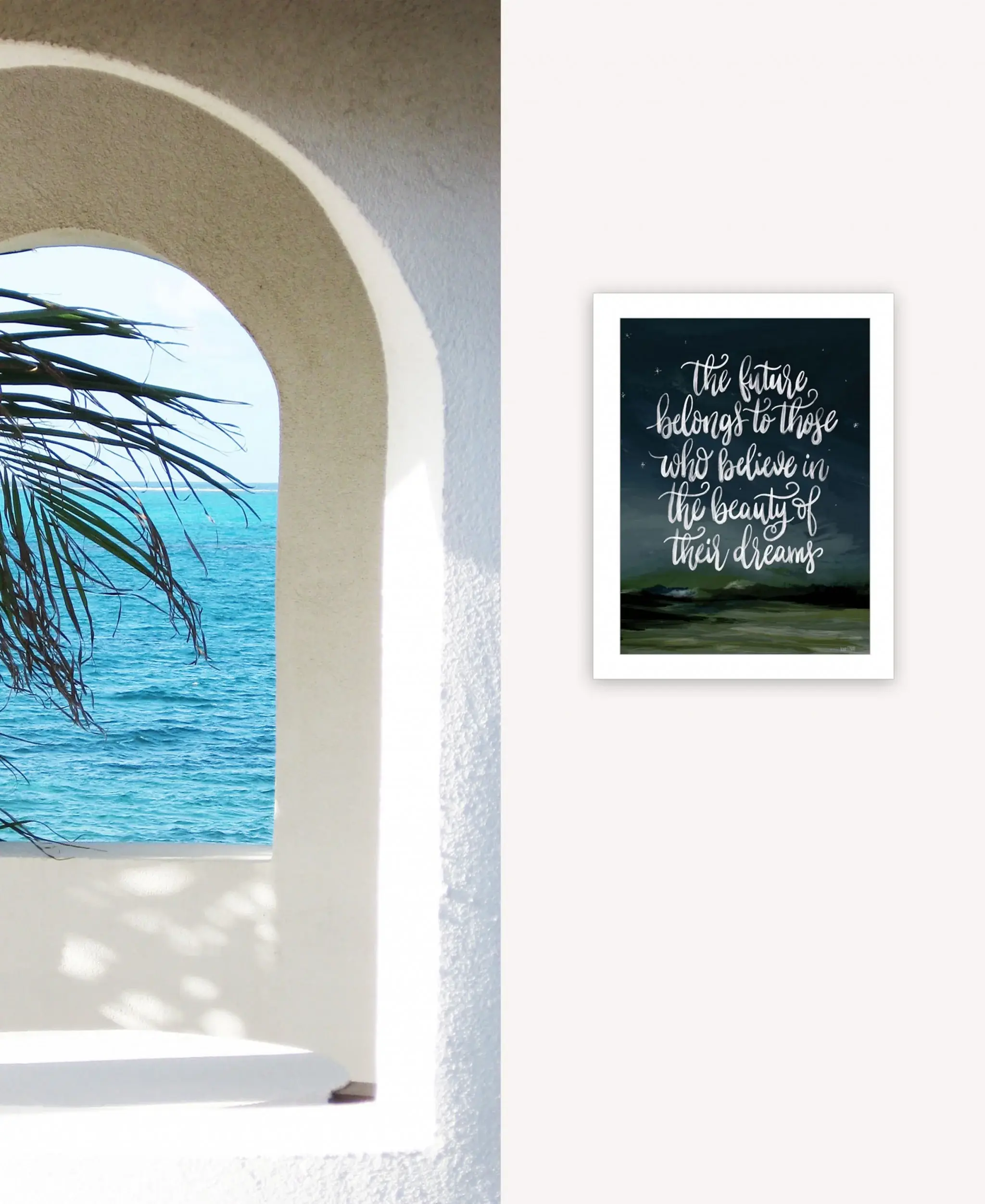 Beauty of Your Dreams 1 White Framed Print Wall Art - Image 3