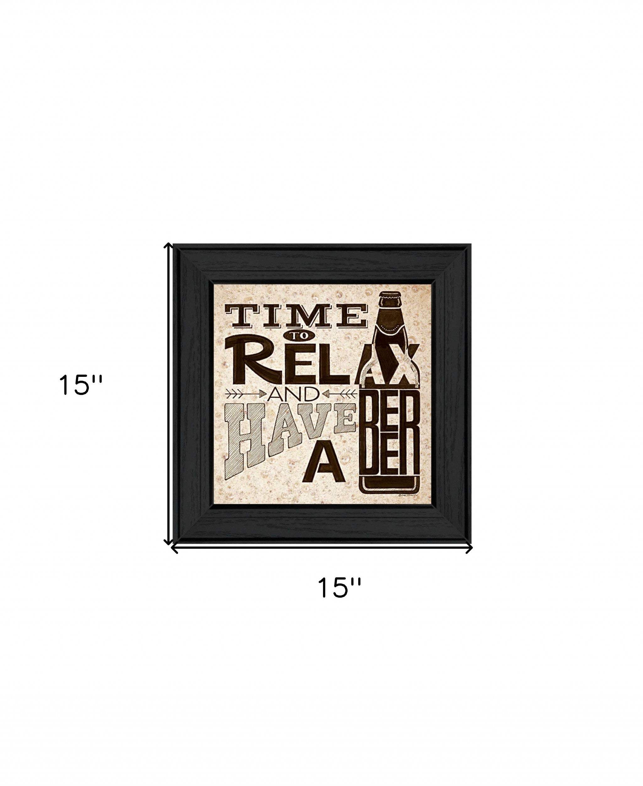 BeerTime to Relax Black Framed Print Wall Art - Image 5
