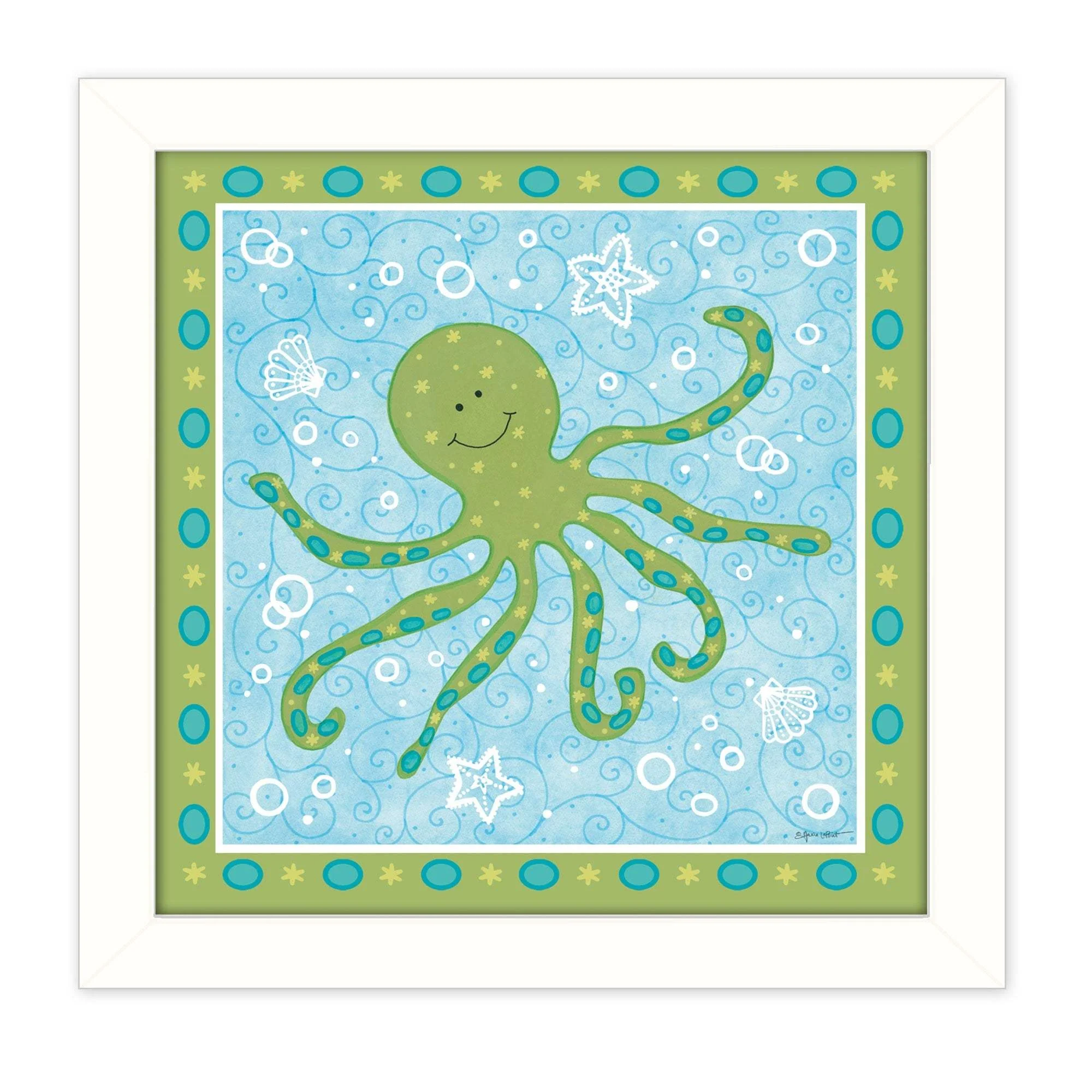 Beetle and Bob Baby Squid White Framed Print Wall Art - Image 2
