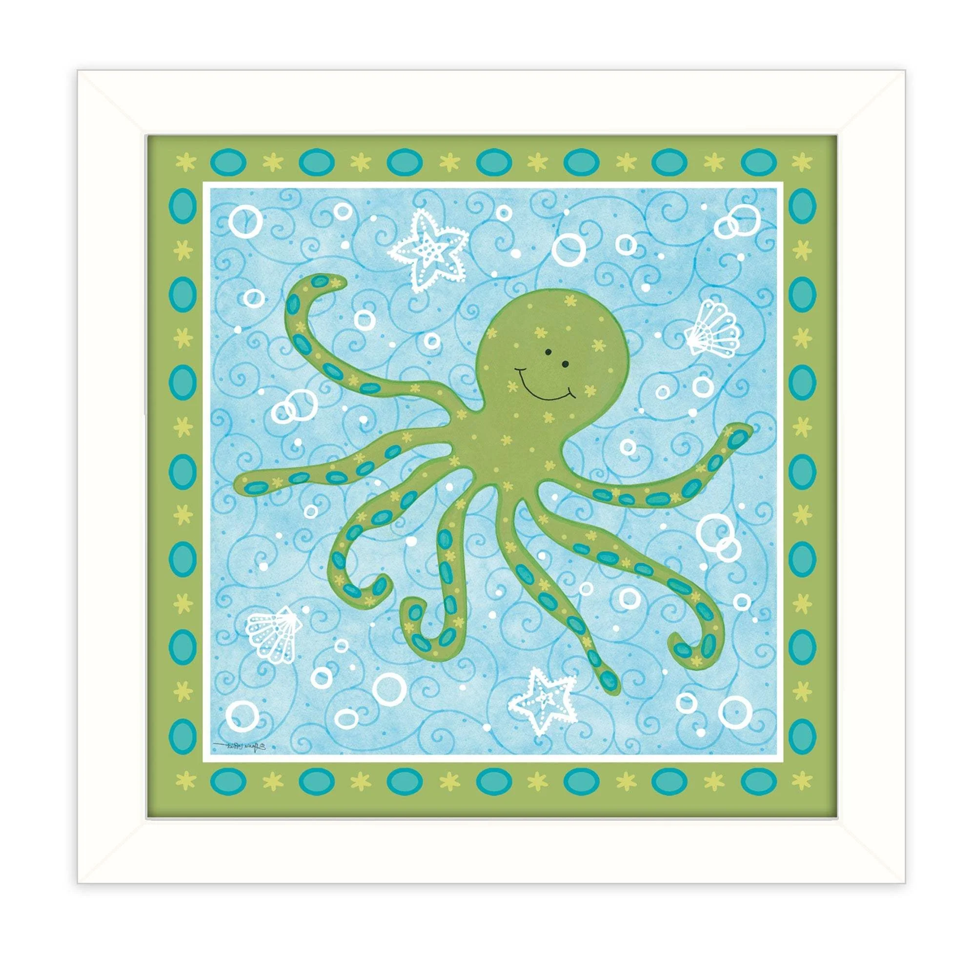 Beetle and Bob Baby Squid White Framed Print Wall Art - Image 3