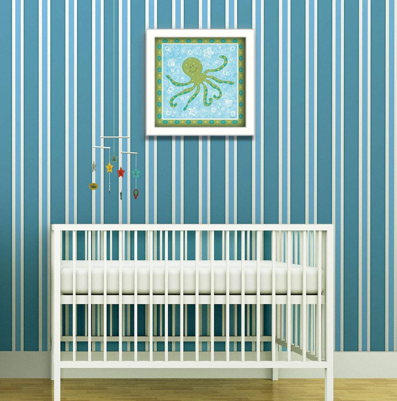 Beetle and Bob Baby Squid White Framed Print Wall Art - Image 4