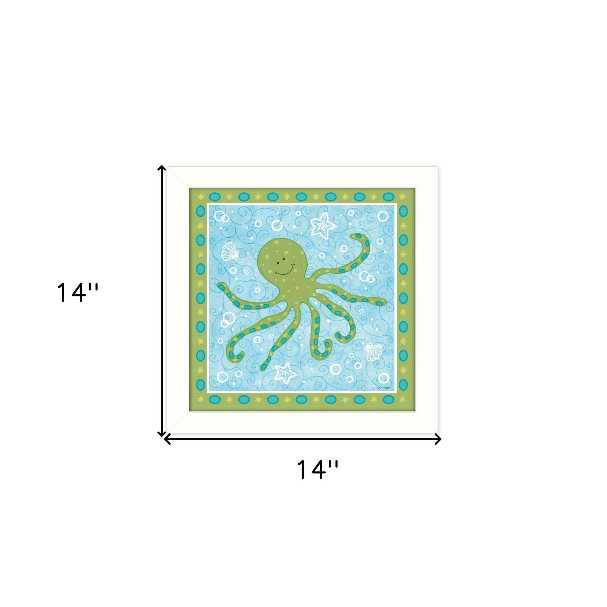Beetle and Bob Baby Squid White Framed Print Wall Art - Image 6