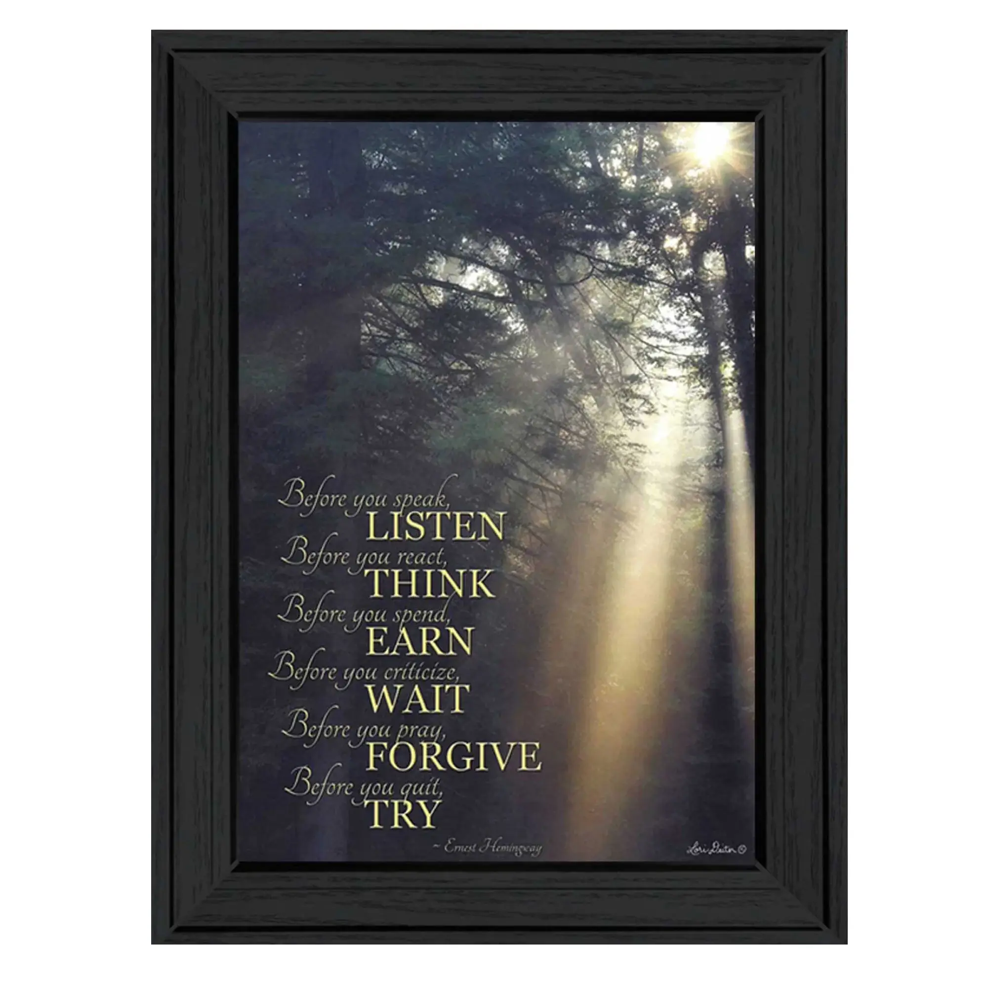 Before You 1 Black Framed Print Wall Art - Image 2