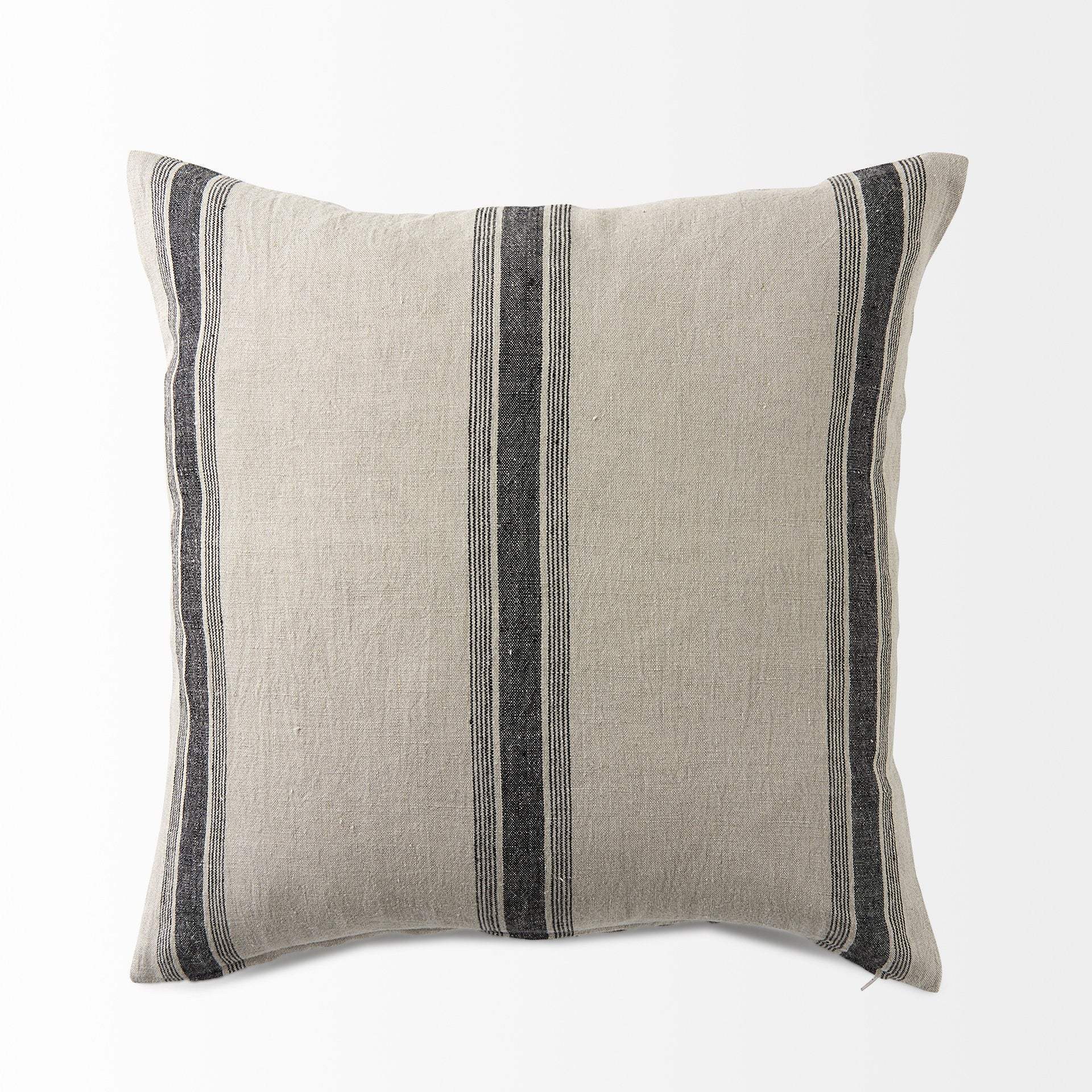Beige And Black Striped Pillow Cover - Image 6