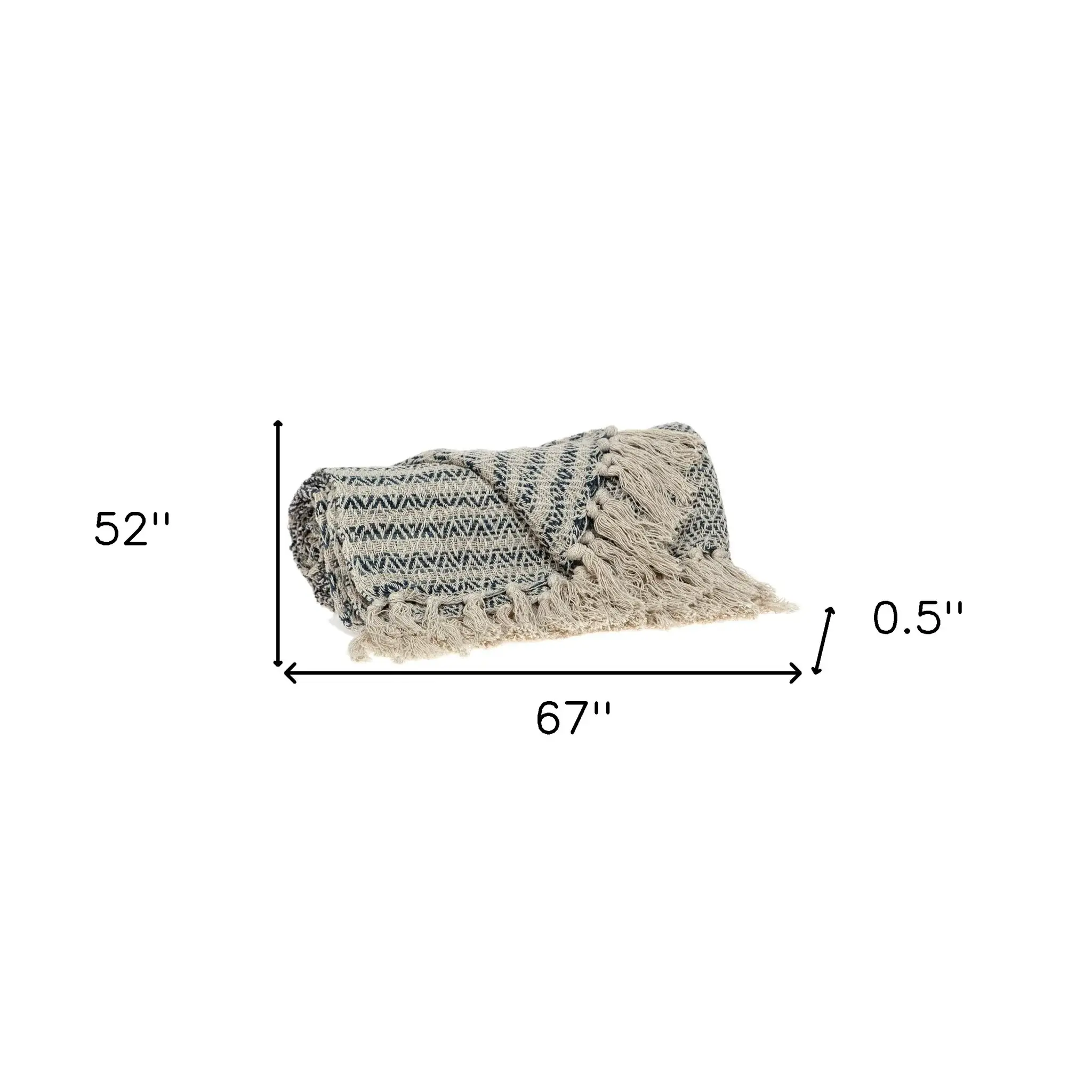 Beige and Taupe Diamond Weave Handloom Throw - Image 9