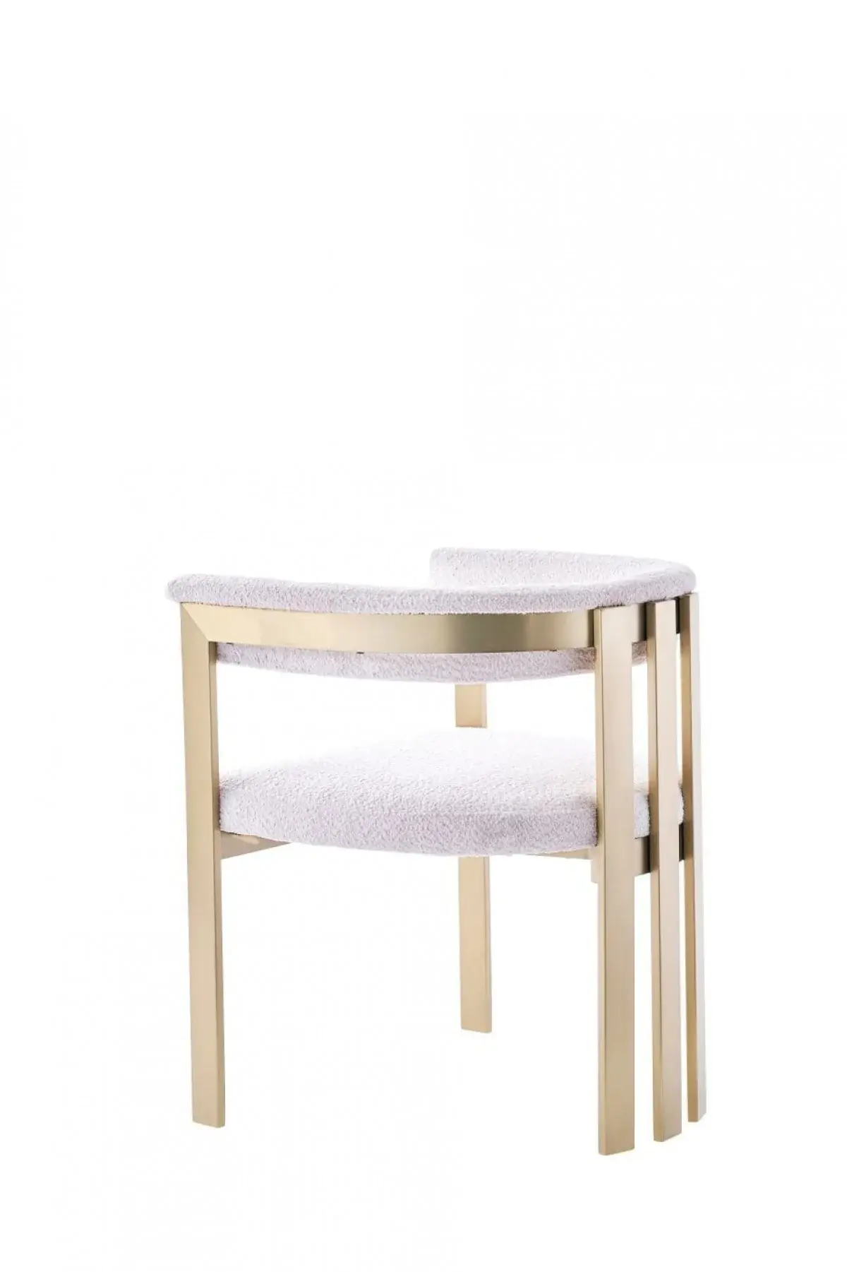 Beige Gold Dining Chair - Image 3