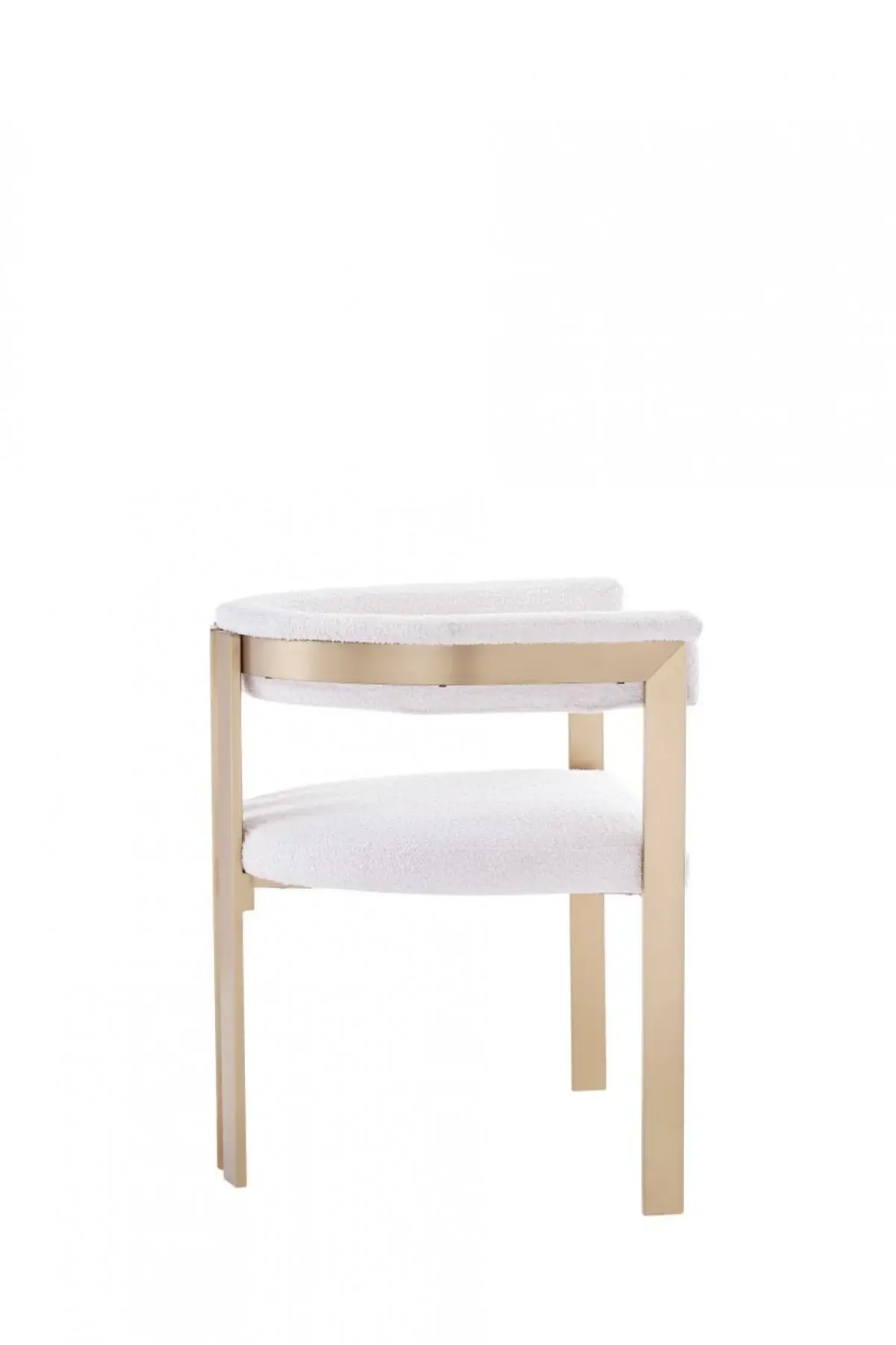 Beige Gold Dining Chair - Image 5