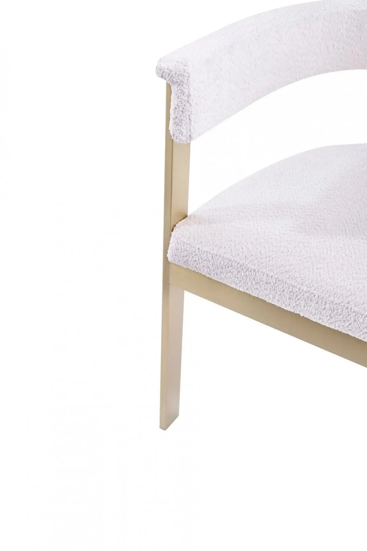 Beige Gold Dining Chair - Image 7