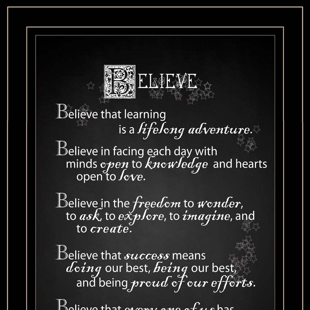 Believe 2 Black Framed Print Wall Art - Image 3