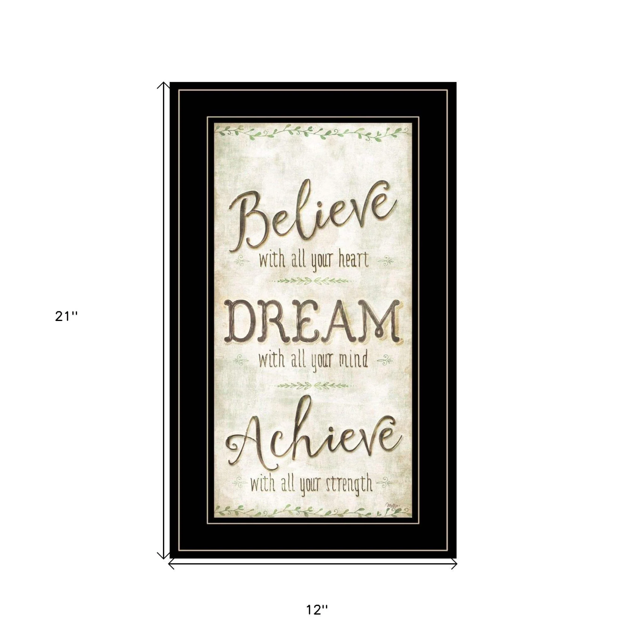 Believe 3 Black Framed Print Wall Art - Image 5