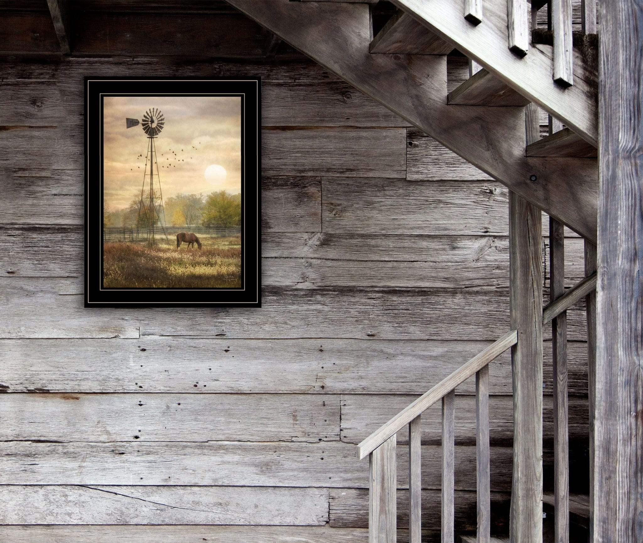 Berks Co Sunrise Black Framed Print Wall Art - Image 4