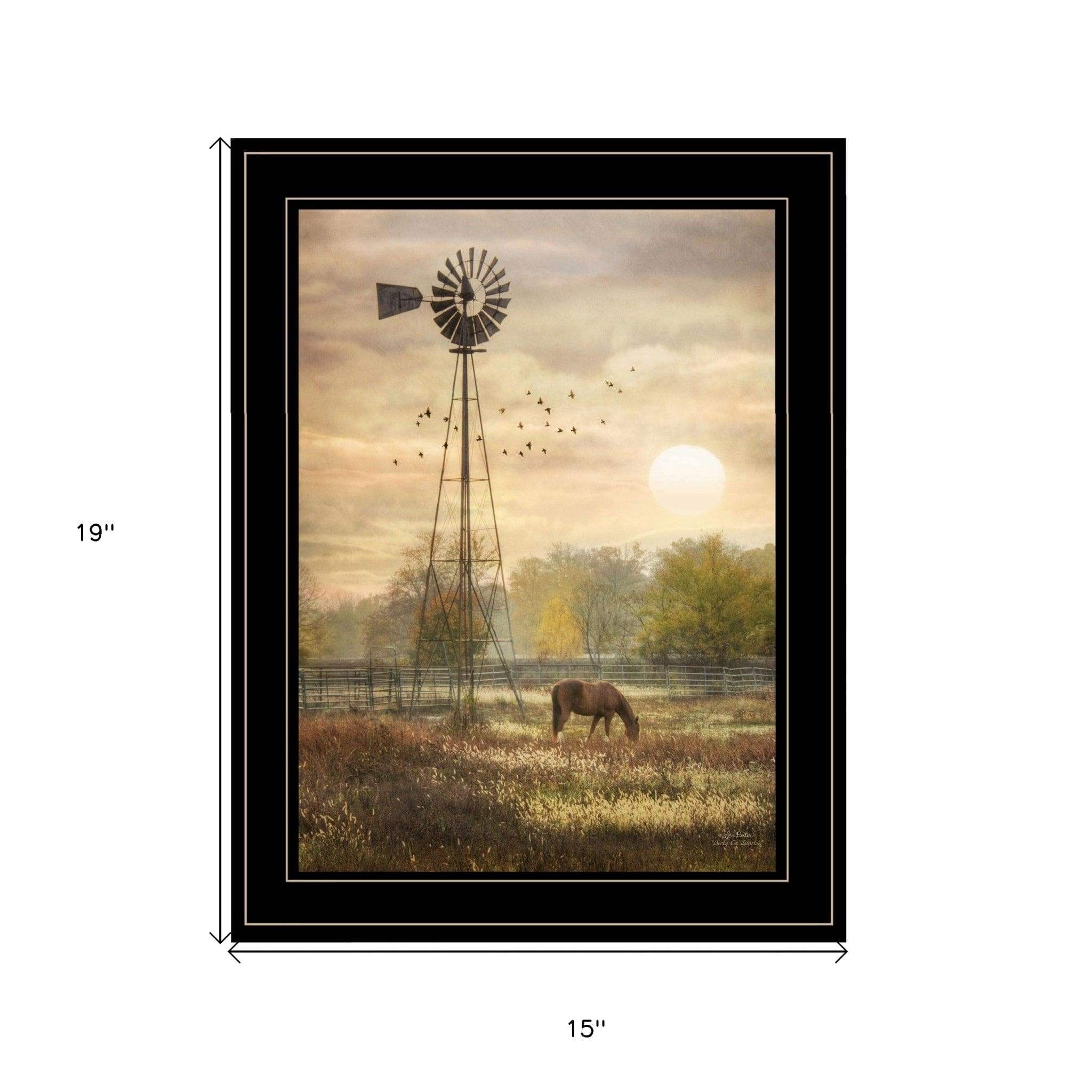 Berks Co Sunrise Black Framed Print Wall Art - Image 5