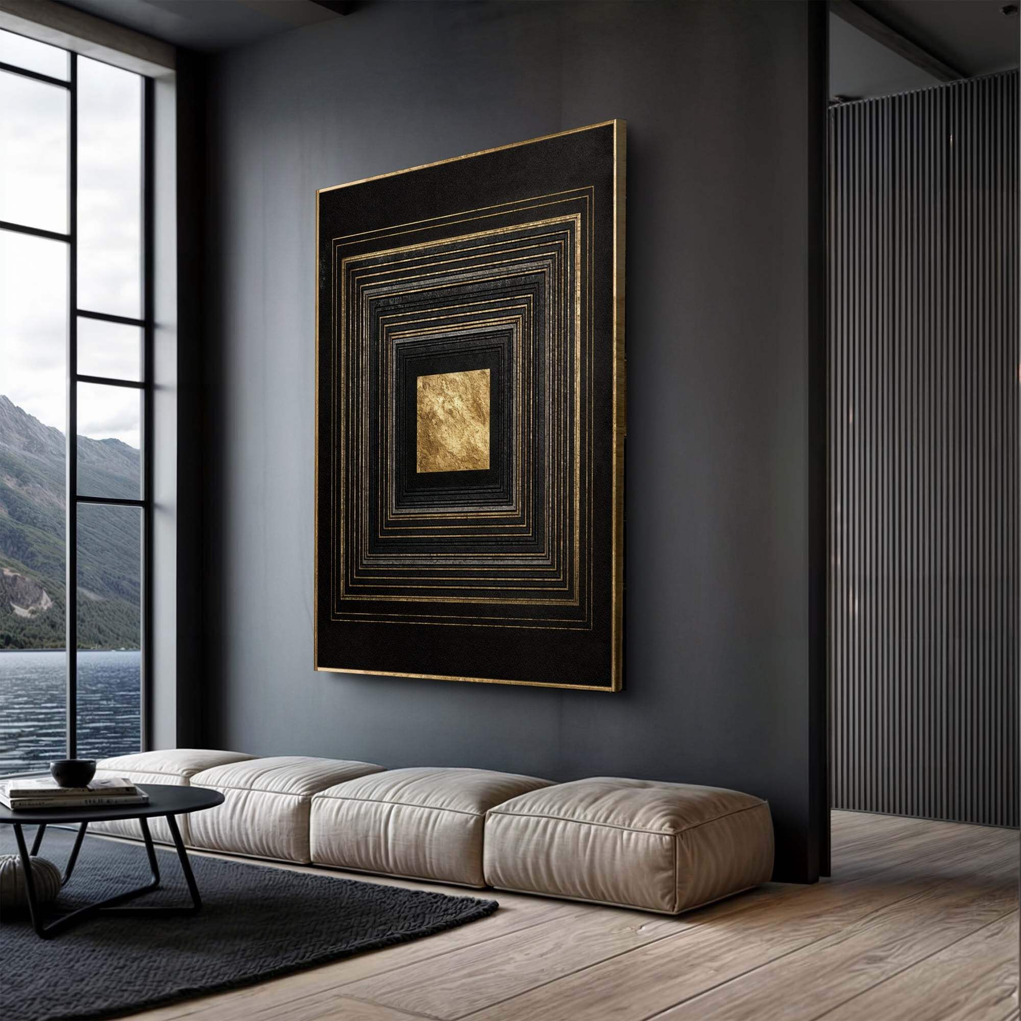 Black And Gold Core Wall Art - Image 2