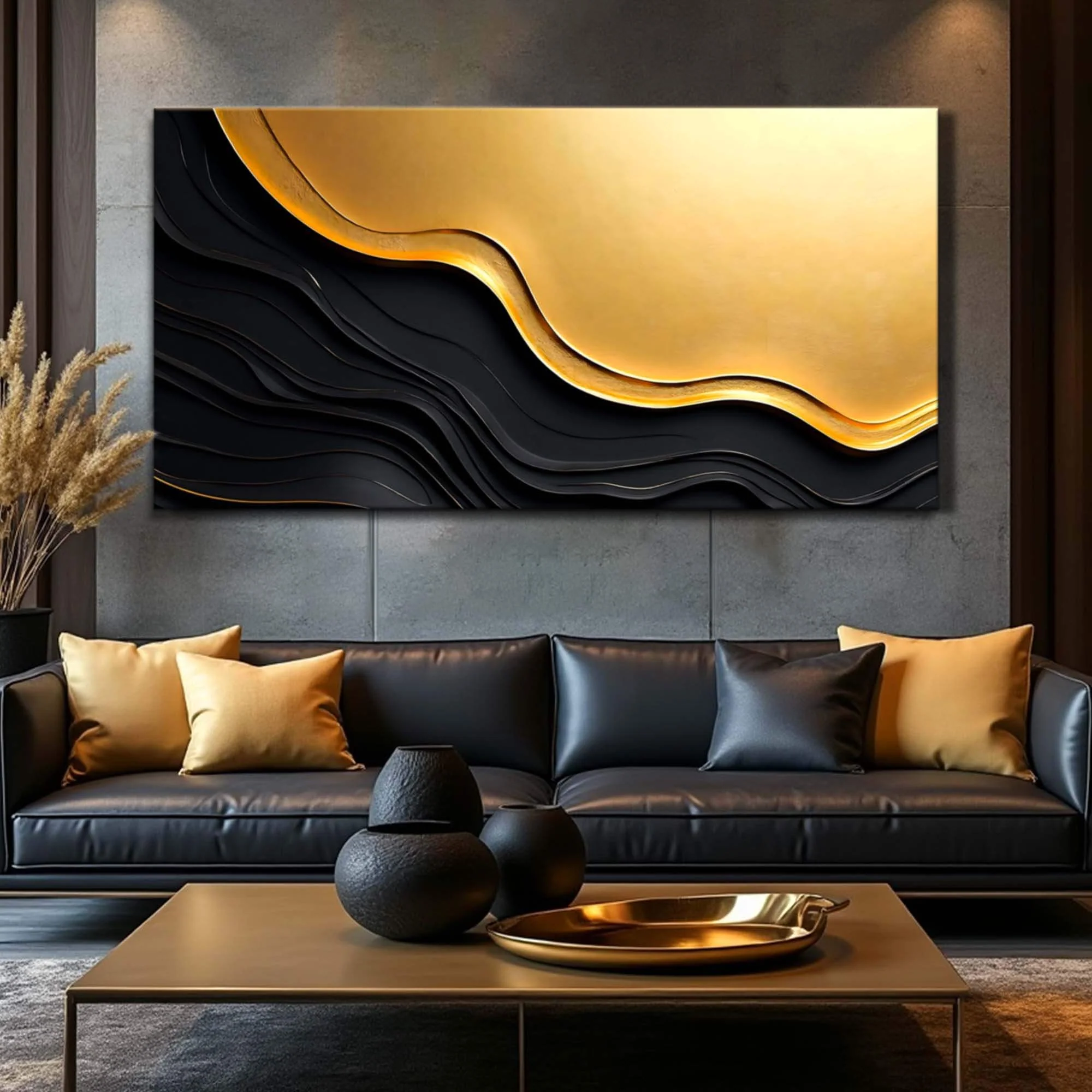 Black And Gold Minimalist Abstract V