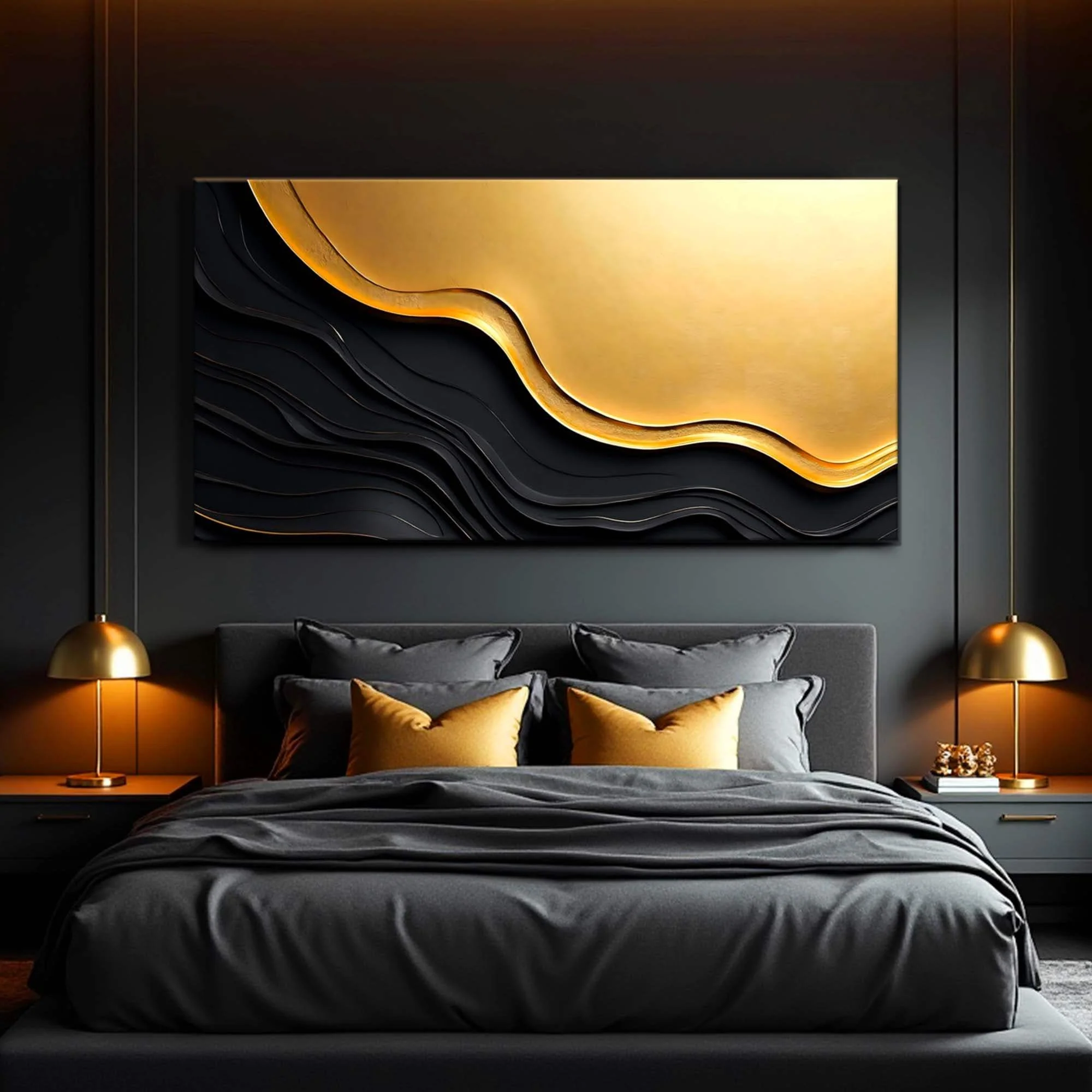 Black And Gold Minimalist Abstract V - Image 4