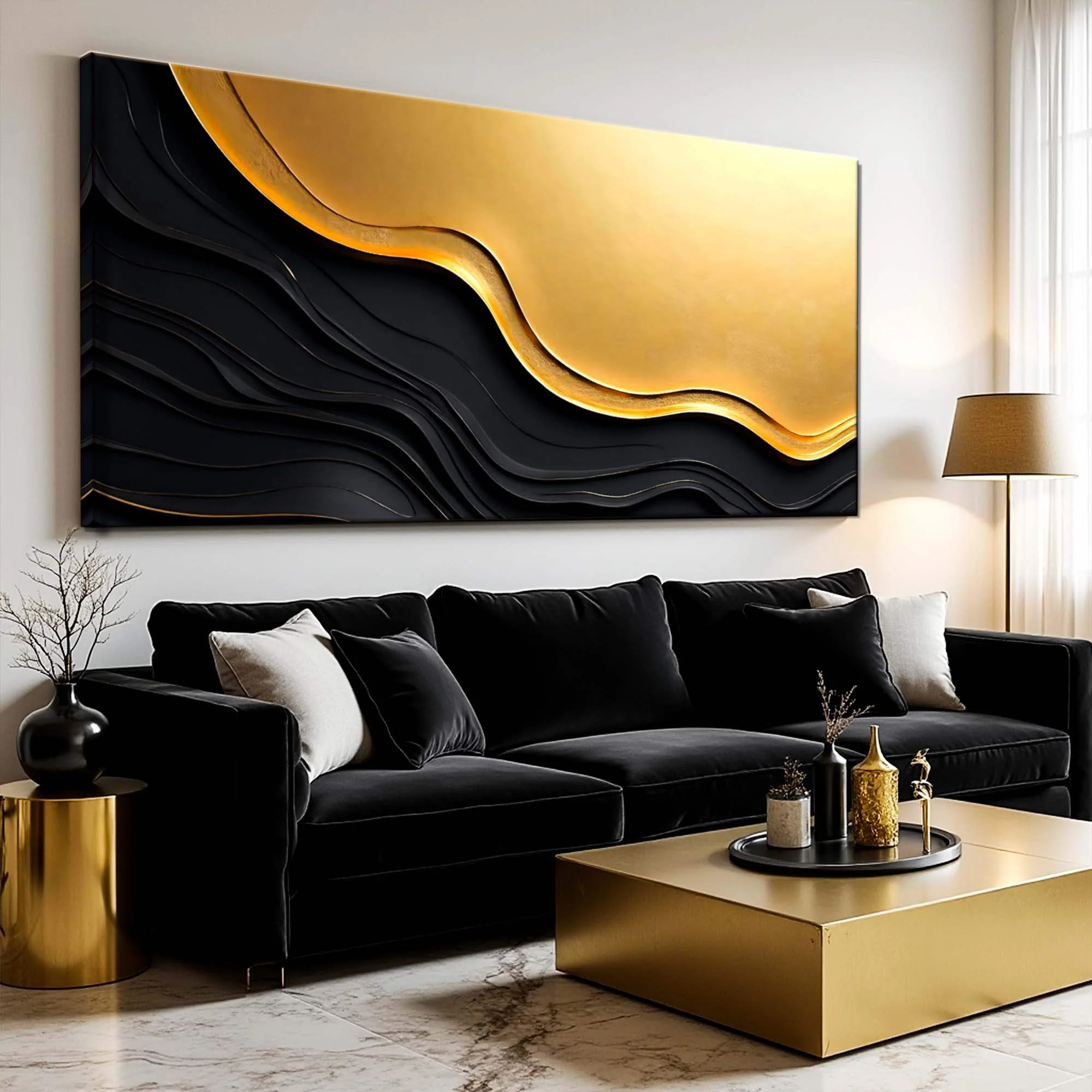 Black And Gold Minimalist Abstract V - Image 5