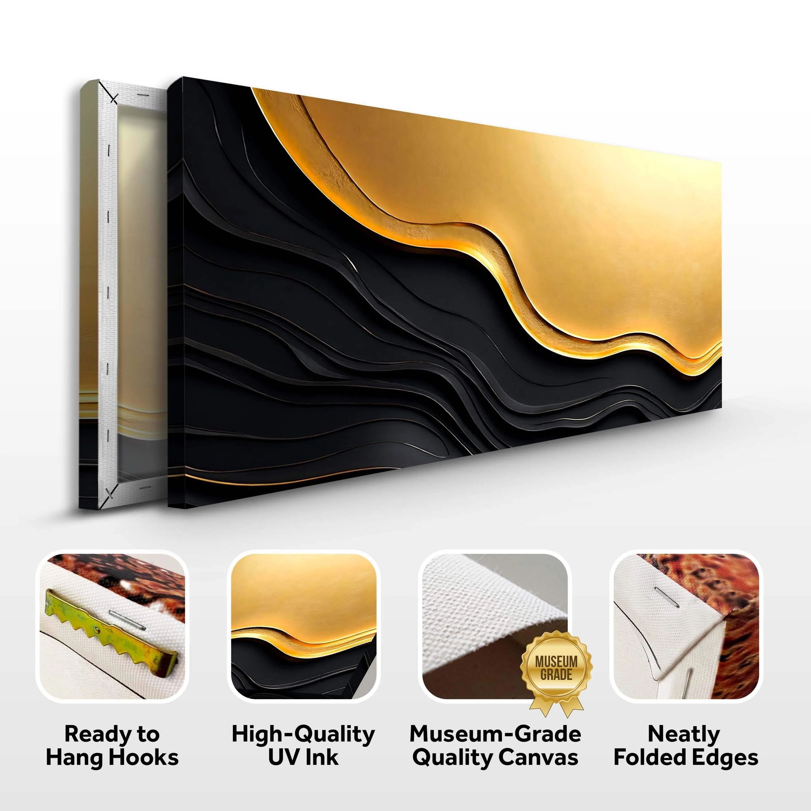 Black And Gold Minimalist Abstract V - Image 8