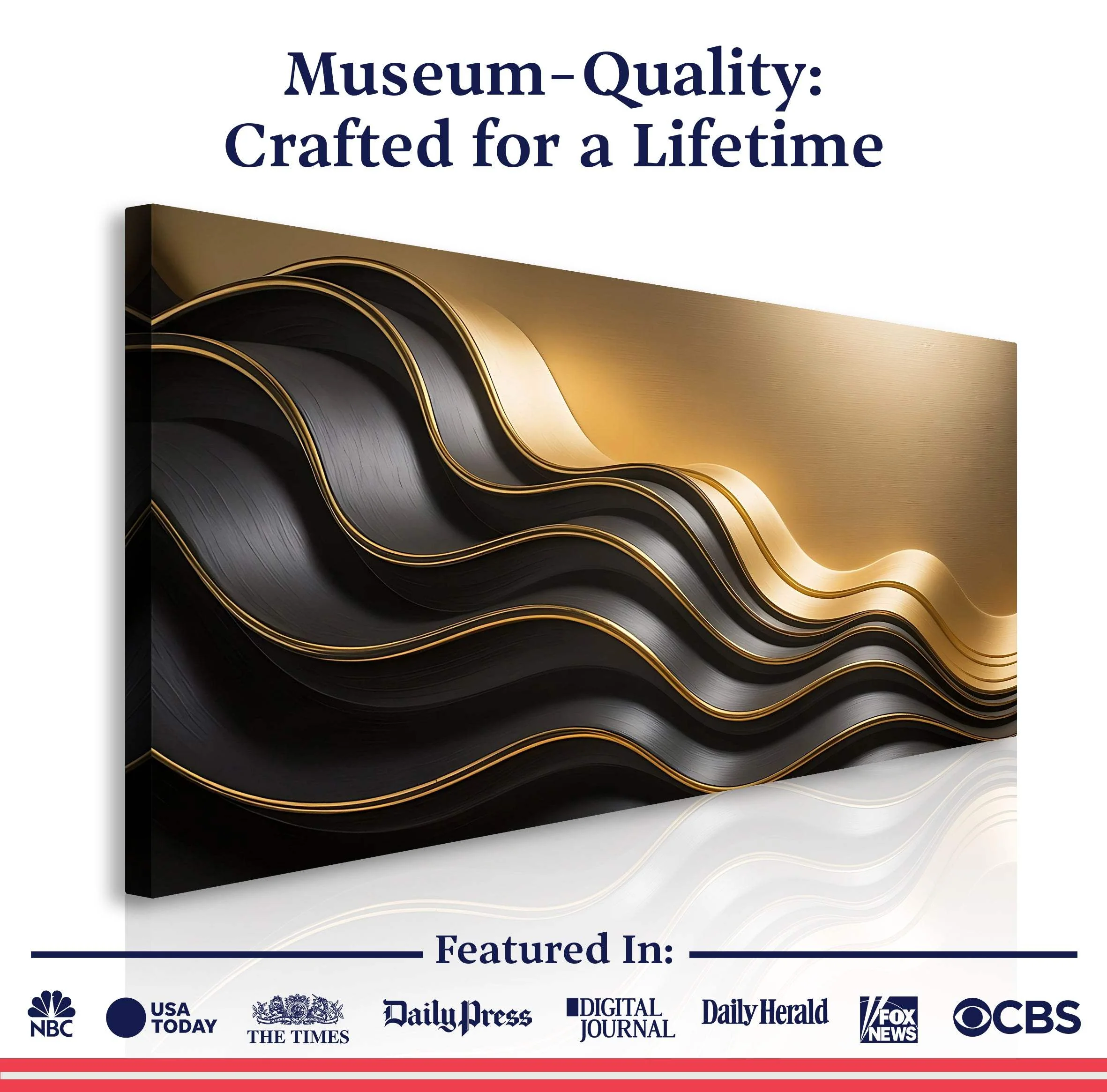 Black and Gold Minimalist Abstract Wall Art IV - Image 6