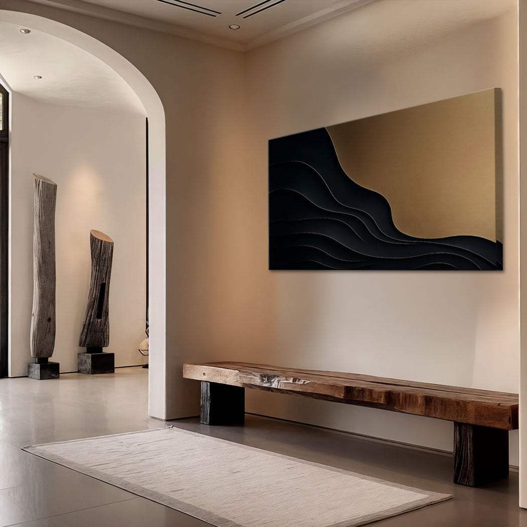 Black And Gold Minimalist Abstract X - Image 2
