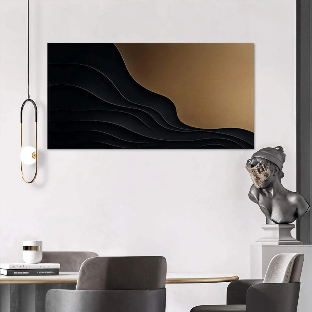 Black And Gold Minimalist Abstract X - Image 5
