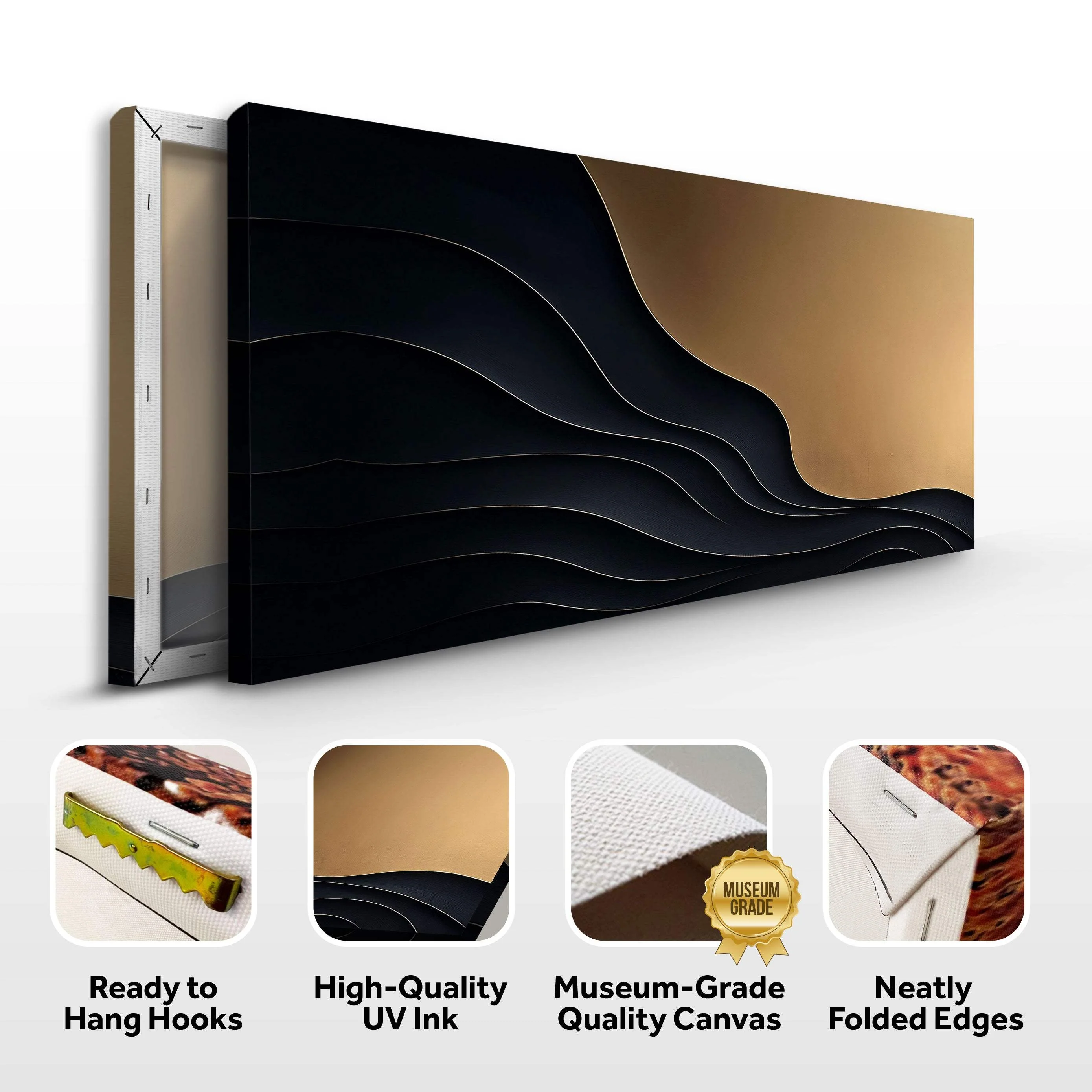 Black And Gold Minimalist Abstract X - Image 8