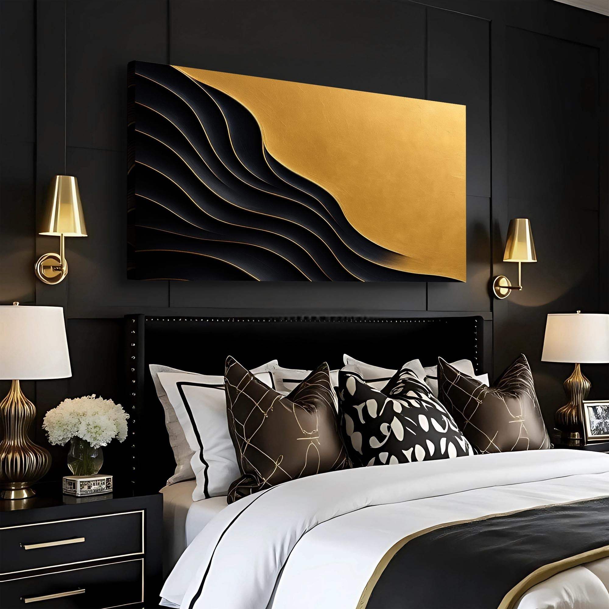 Black And Gold Minimalist Abstract XI - Image 2