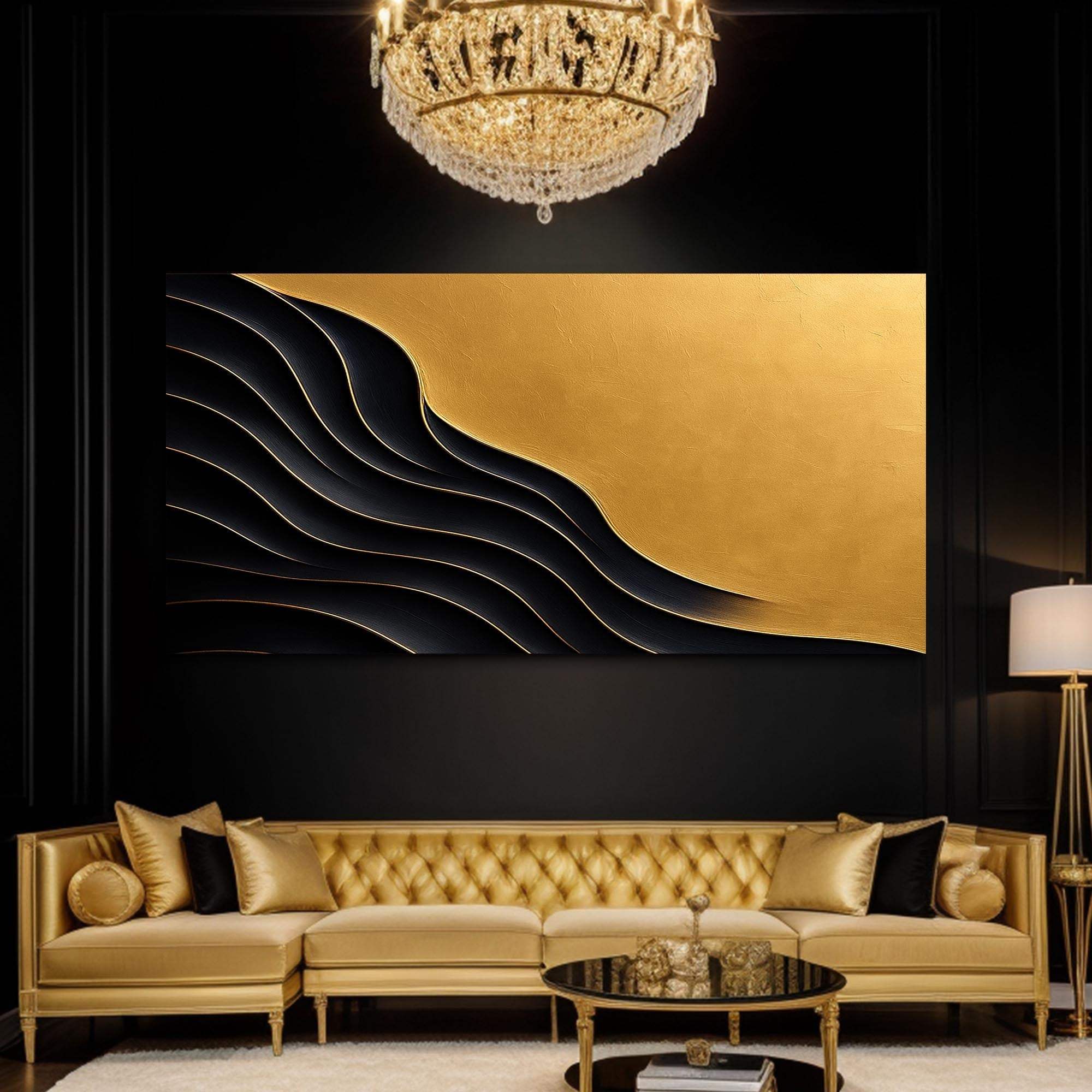 Black And Gold Minimalist Abstract XI - Image 5
