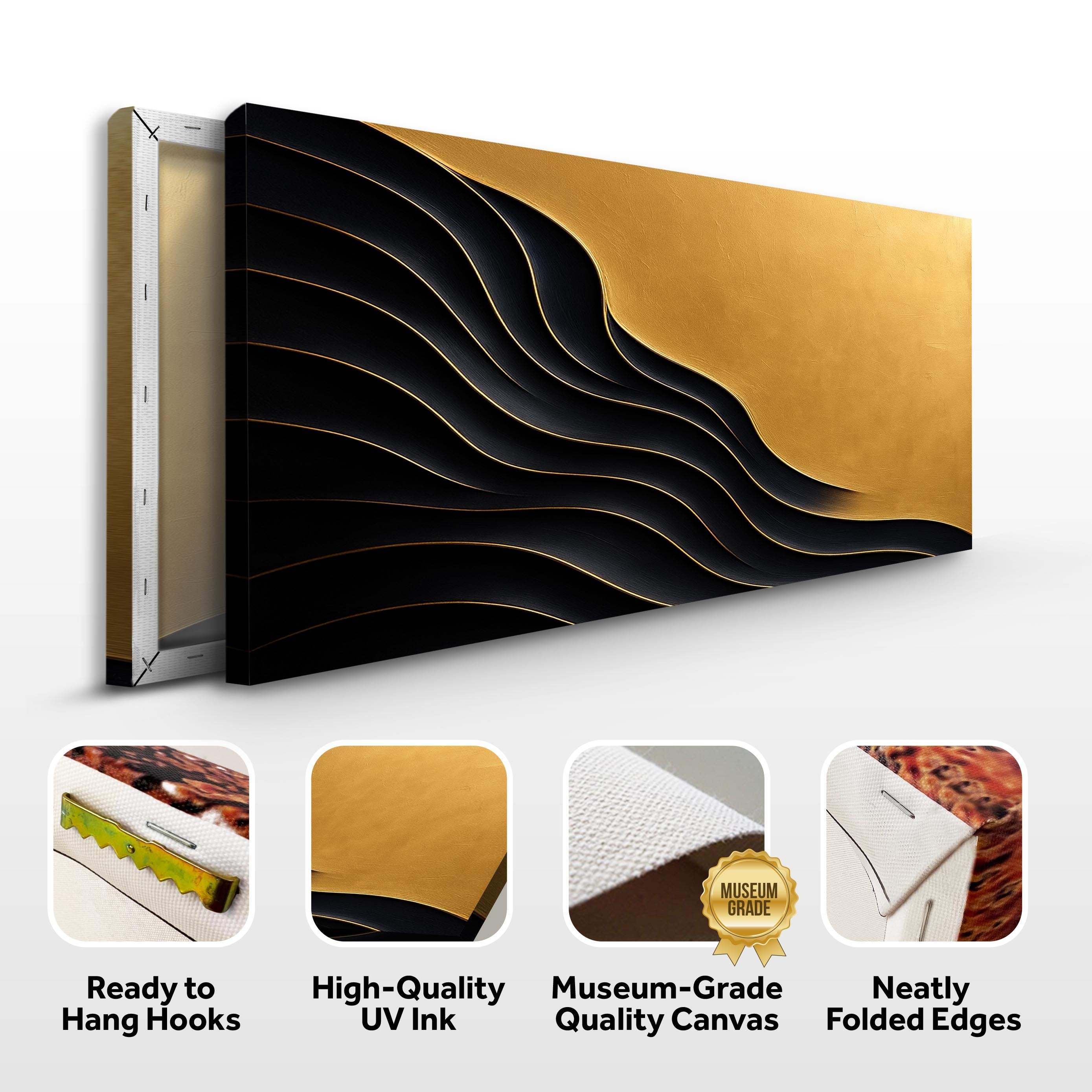 Black And Gold Minimalist Abstract XI - Image 8
