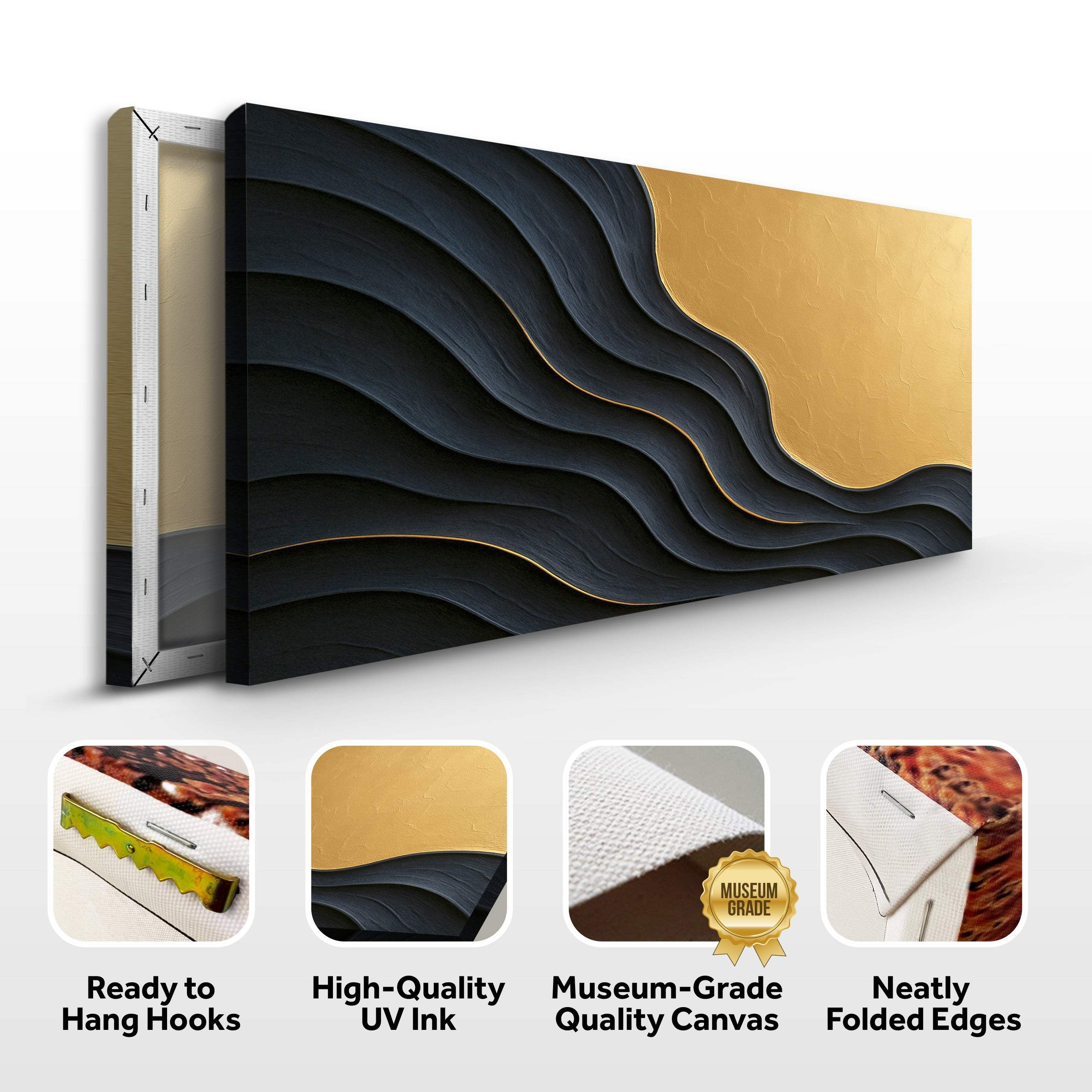 Black And Gold Minimalist Abstract XII - Image 8