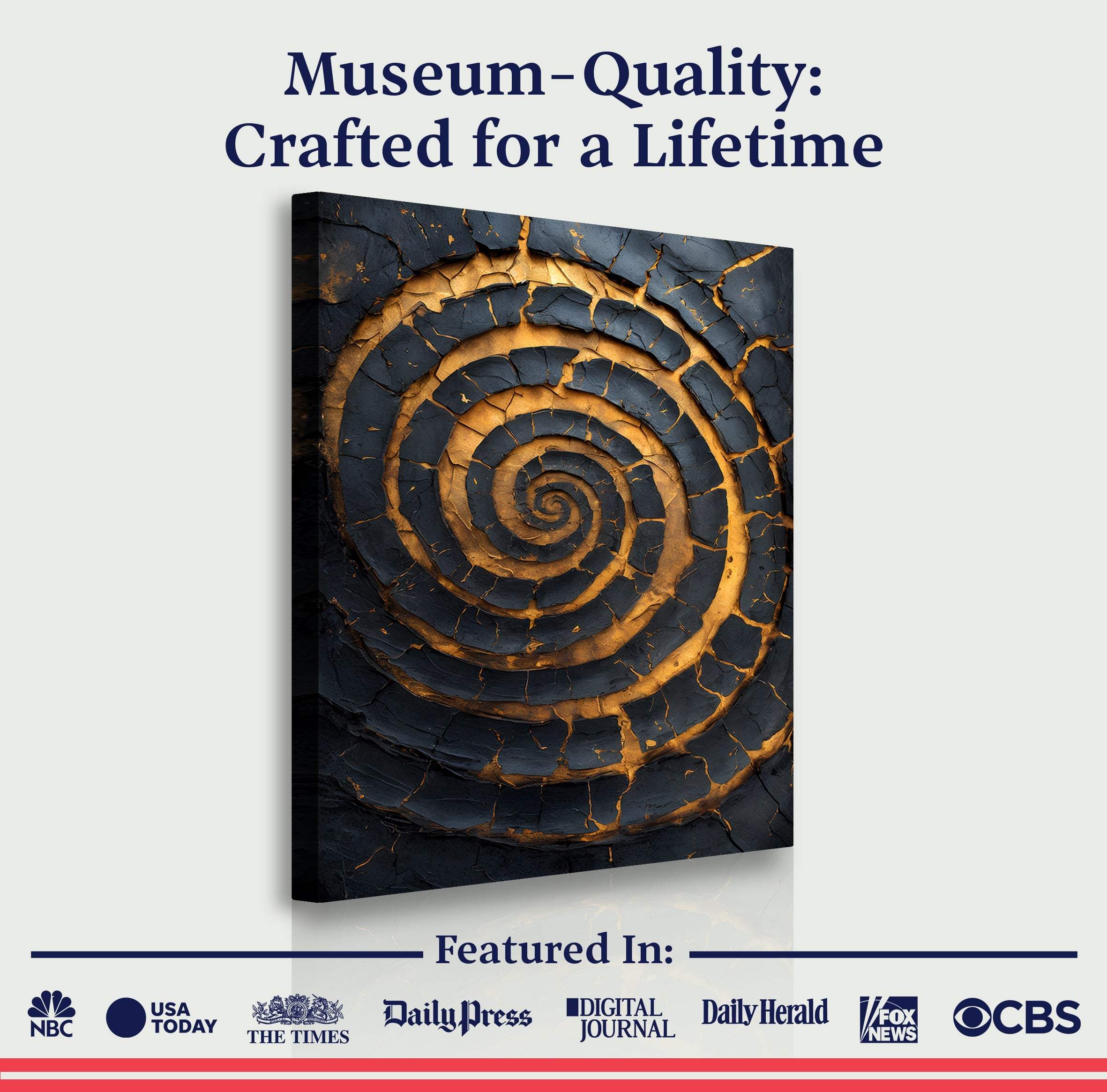 Black and Gold Spiral Wall Art - Image 6