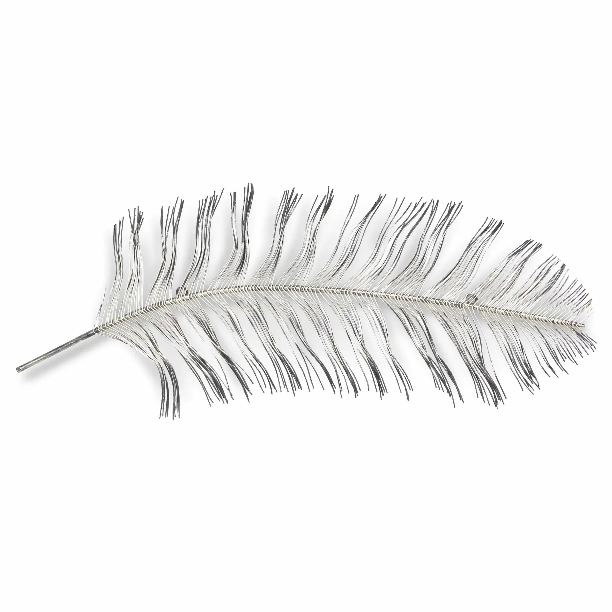 Black And Silver Metal Peacock Feather Wall Decor - Image 2